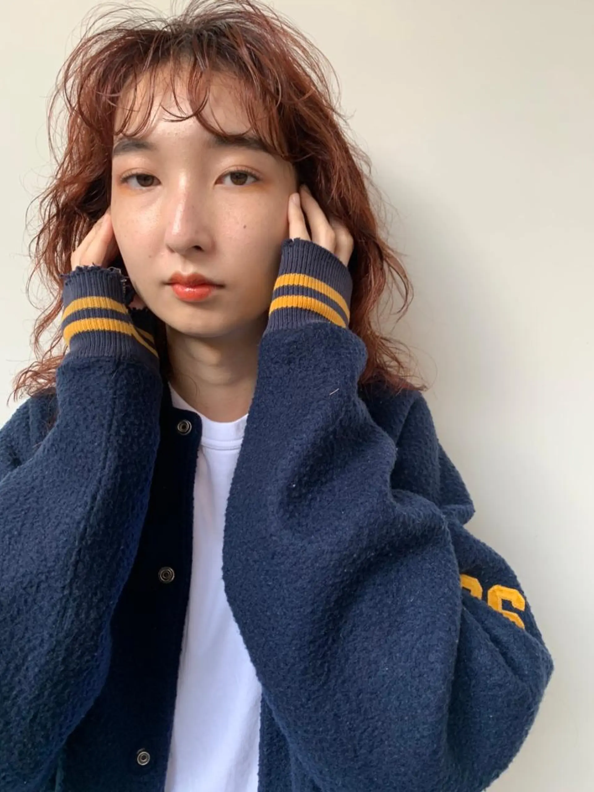 カラー パーマ ヘアアレンジ ミディアム ミディアムパーマ アディクシーカラー ダブルカラー グラデーションカラー ハイライトカラー CEINE+ officialのヘアスタイル