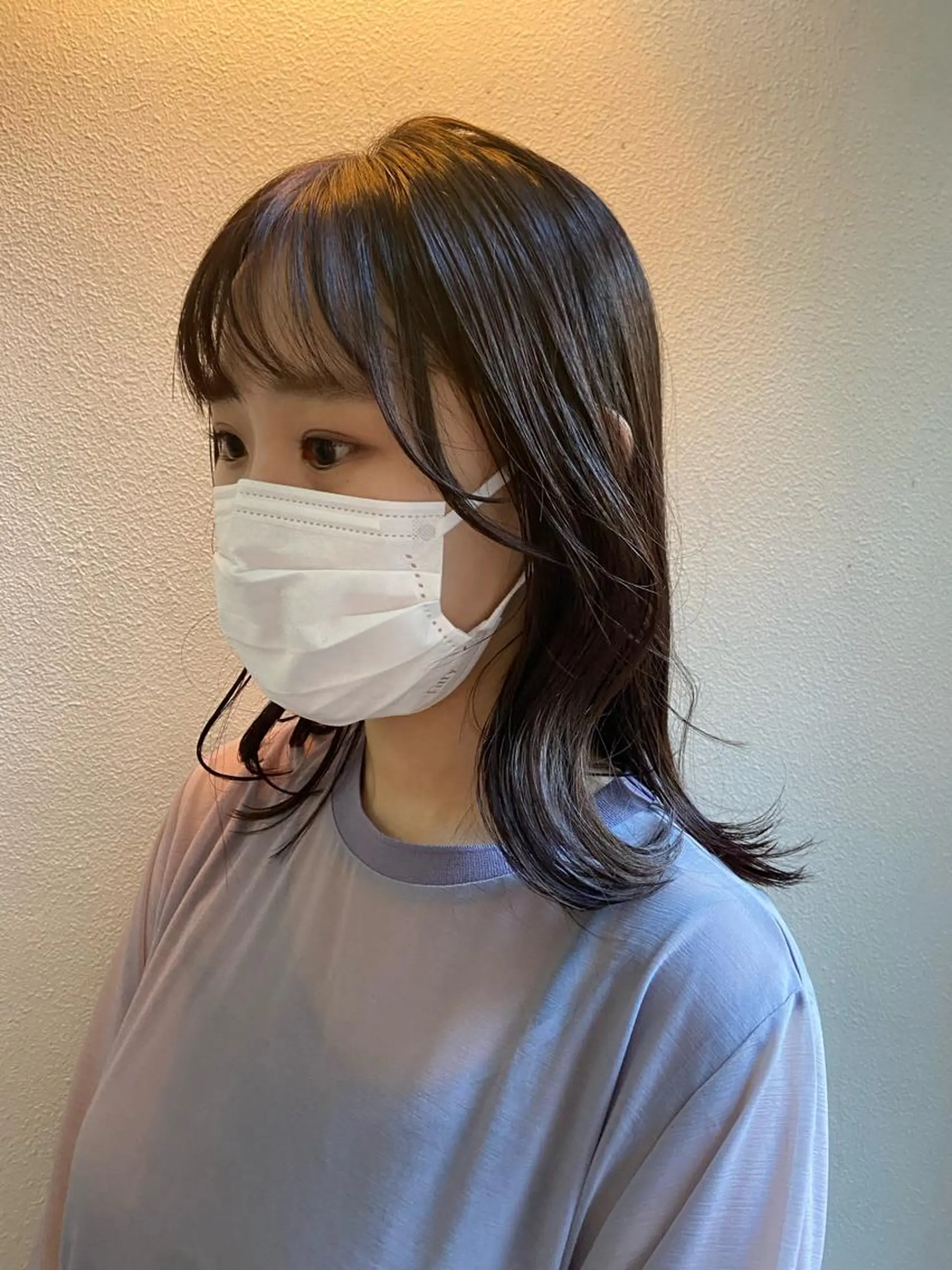 セミロング くびれヘア 顔周りカット 韓国風ヘア レイヤーカット ボブ/透明感カラー 🧸YUI❤️のヘアスタイル