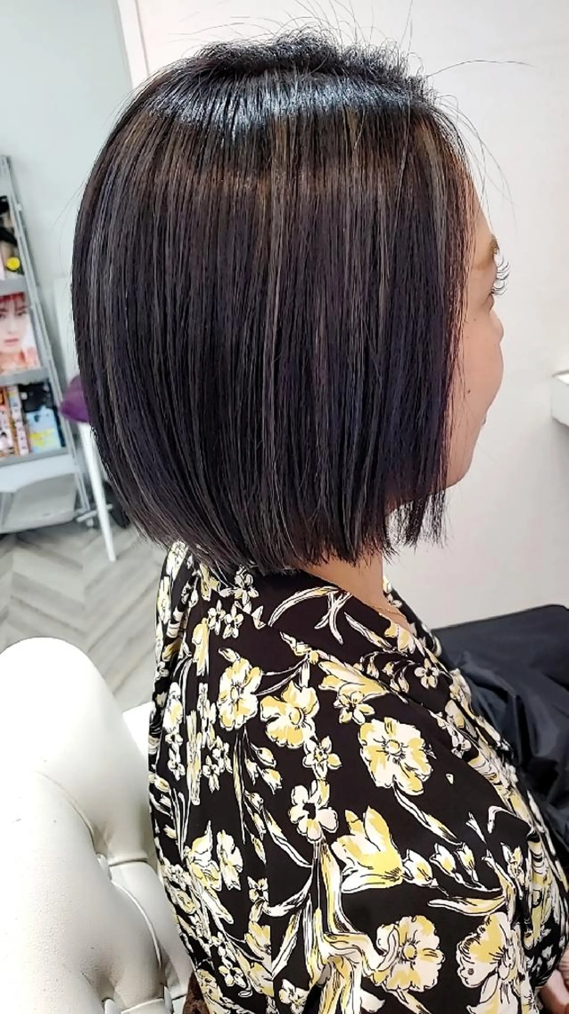 ショート カラー ヘアアレンジ ダークグレー ハイライトカラー ハイライト ナカシマ  アユミのヘアスタイル