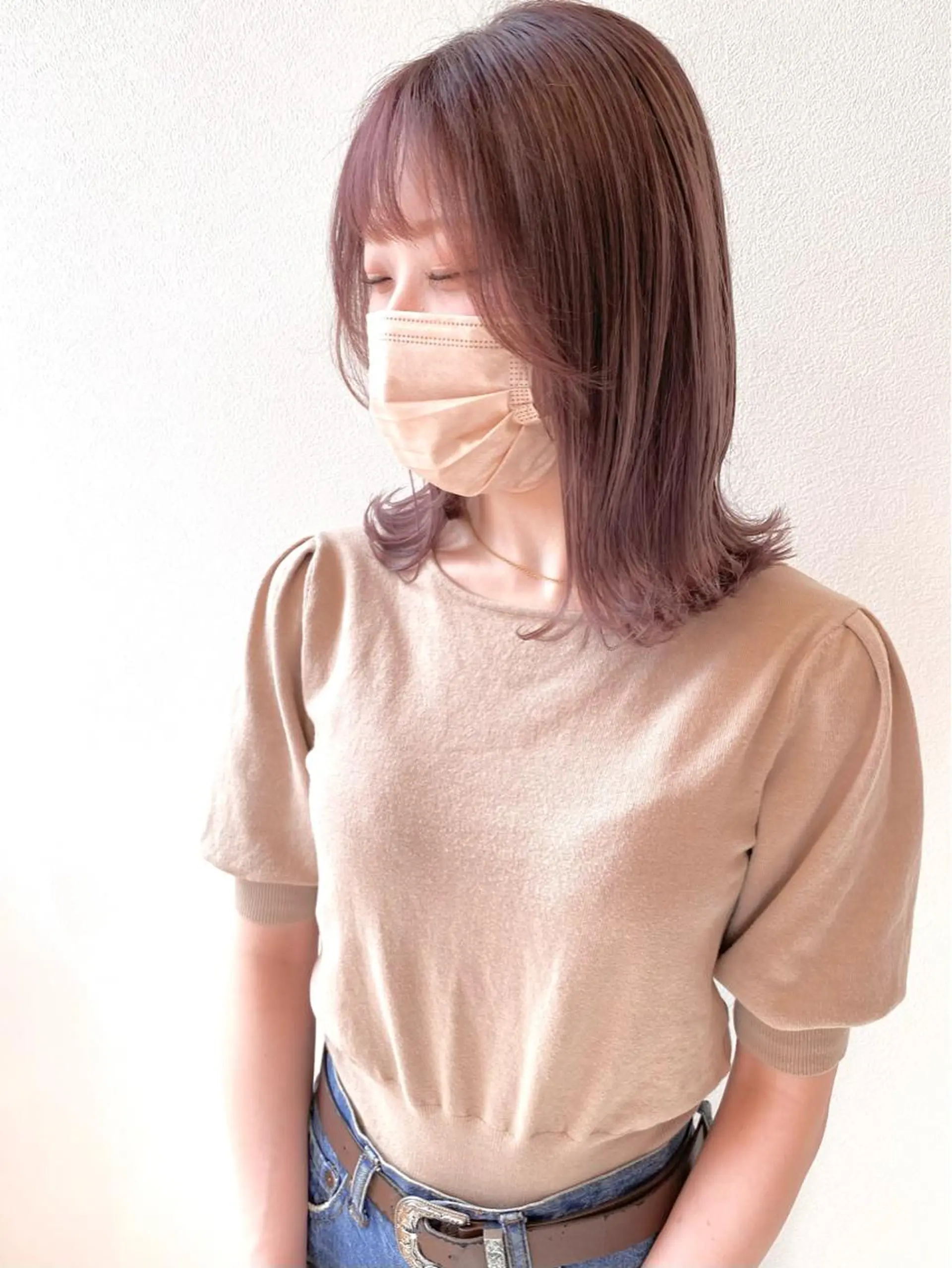 セミロング カット ヘアカラー トリートメント MYRTLE TSUNODAのヘアスタイル