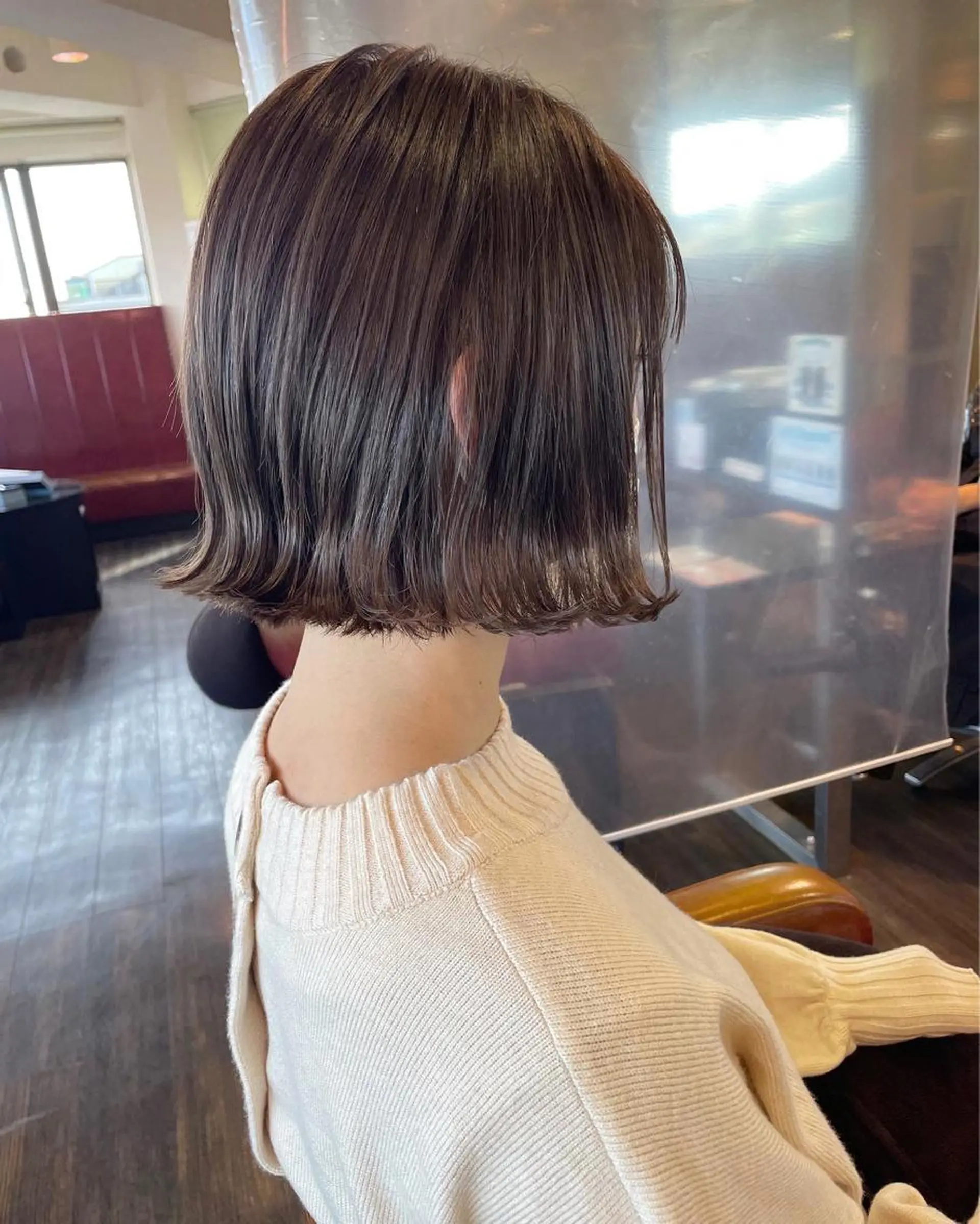 ミディアム カラー ヘアアレンジ カット ヘアカラー トリートメント 徳永 実沙のヘアスタイル