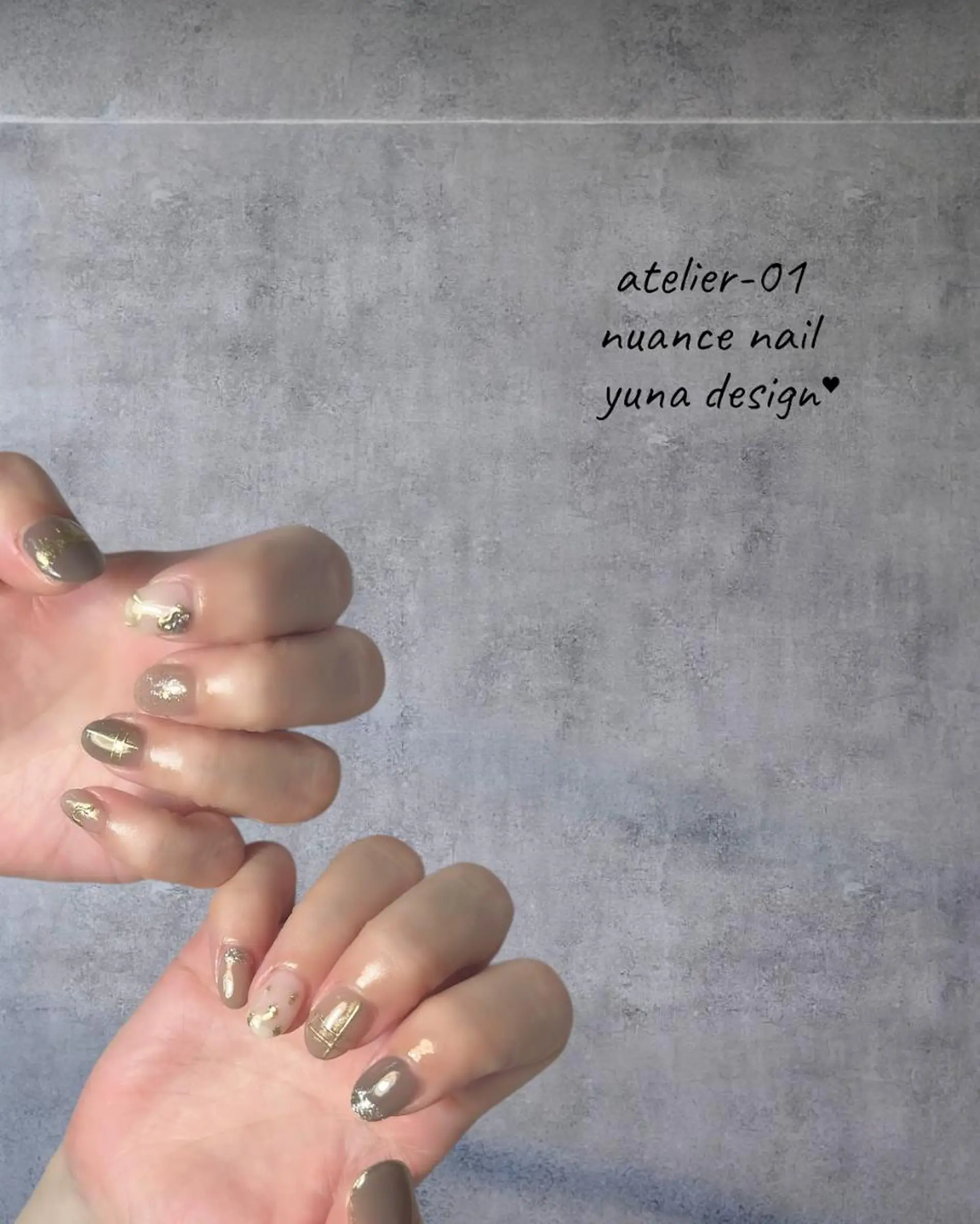 ネイル アートネイル ニュアンスネイル シンプルネイル ハンドネイル 優奈ﾃｨﾝ atelier-01のネイルデザイン