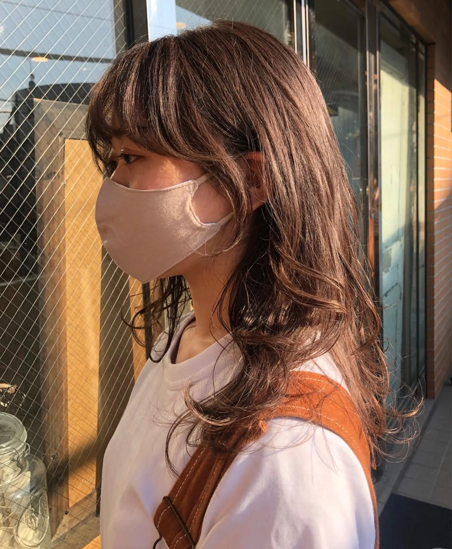 ロング カラー 顔周りカット bococa りんのヘアスタイル