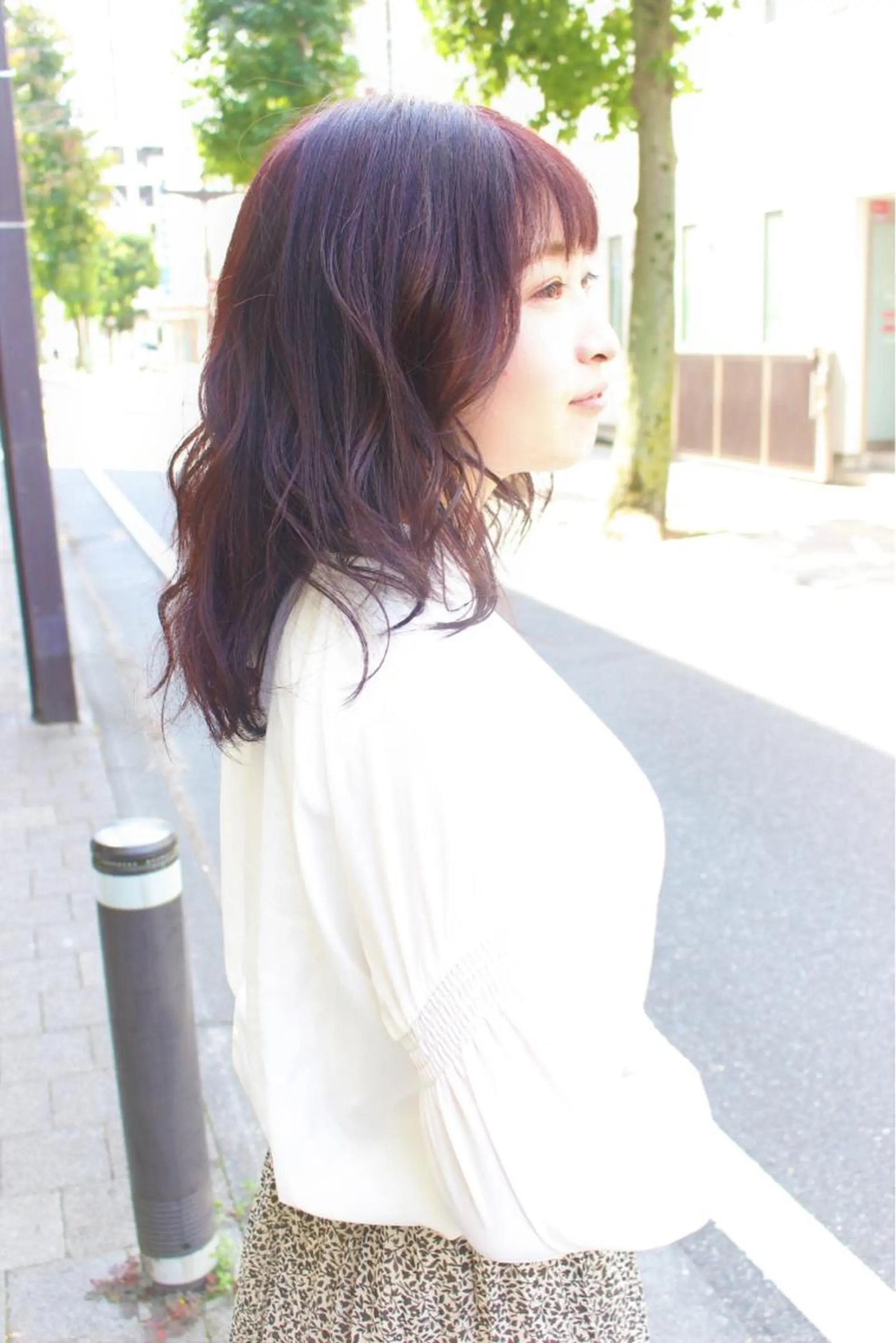 ミディアム カラー ブラウンカラー ココアブラウン 【店長】野呂 隼人のヘアスタイル