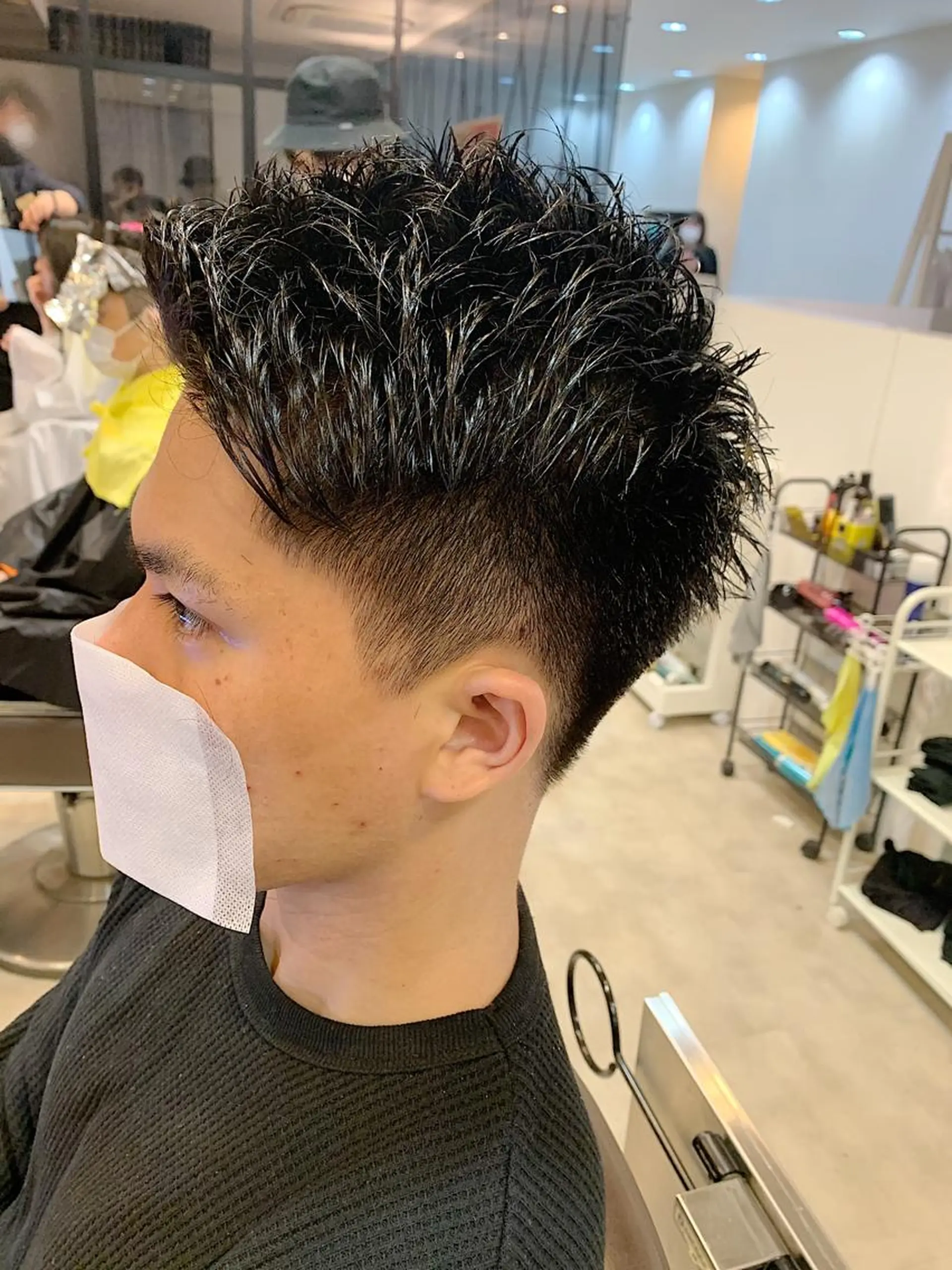 ショート メンズ カット ヘアセット メンズパーマ/難波/ 心斎橋　室園亮佑のヘアスタイル