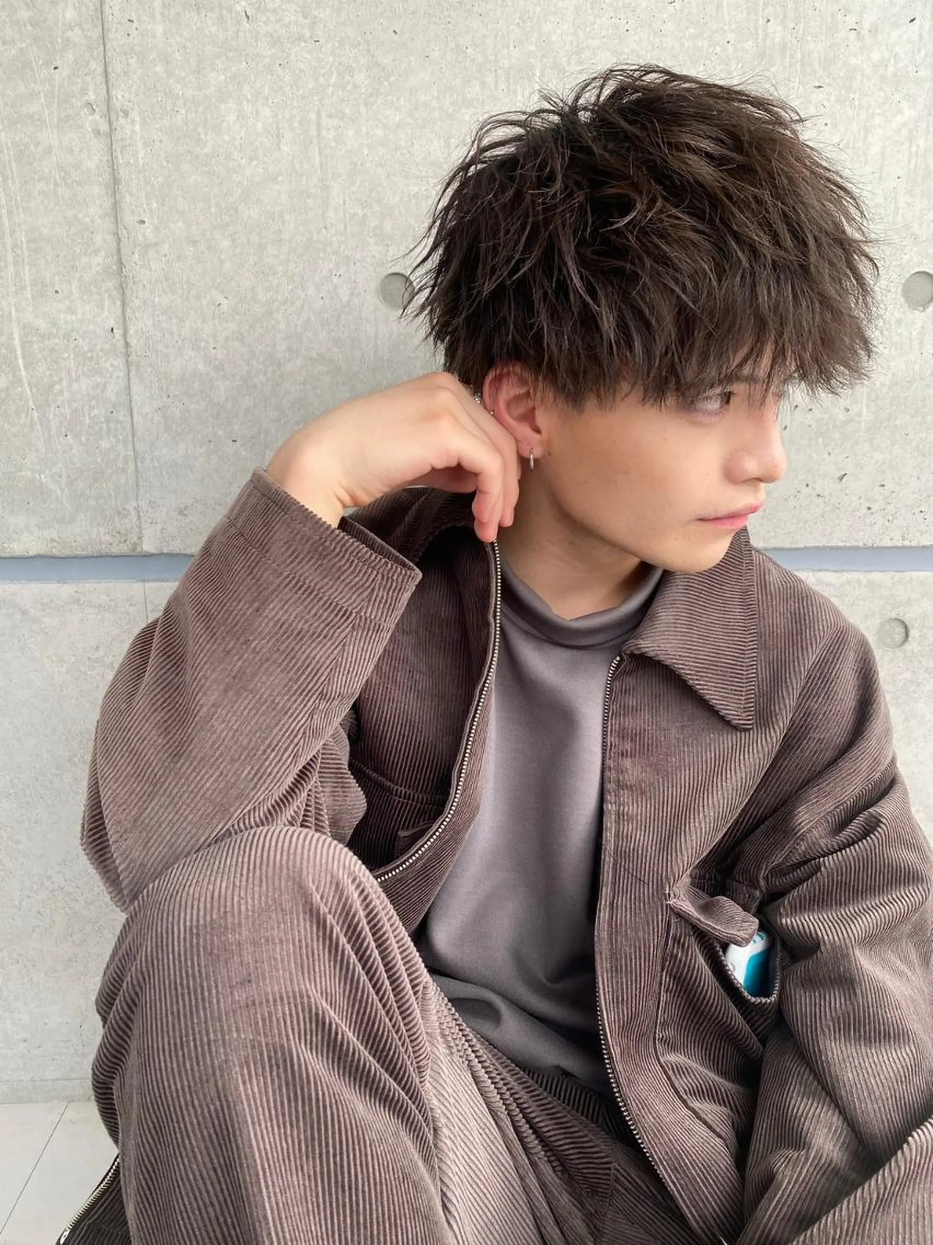 メンズ カット パーマ トリートメント ヘッドスパ ヘアセット メンズヘア職人✨ 渋谷BLUCK✨のヘアスタイル