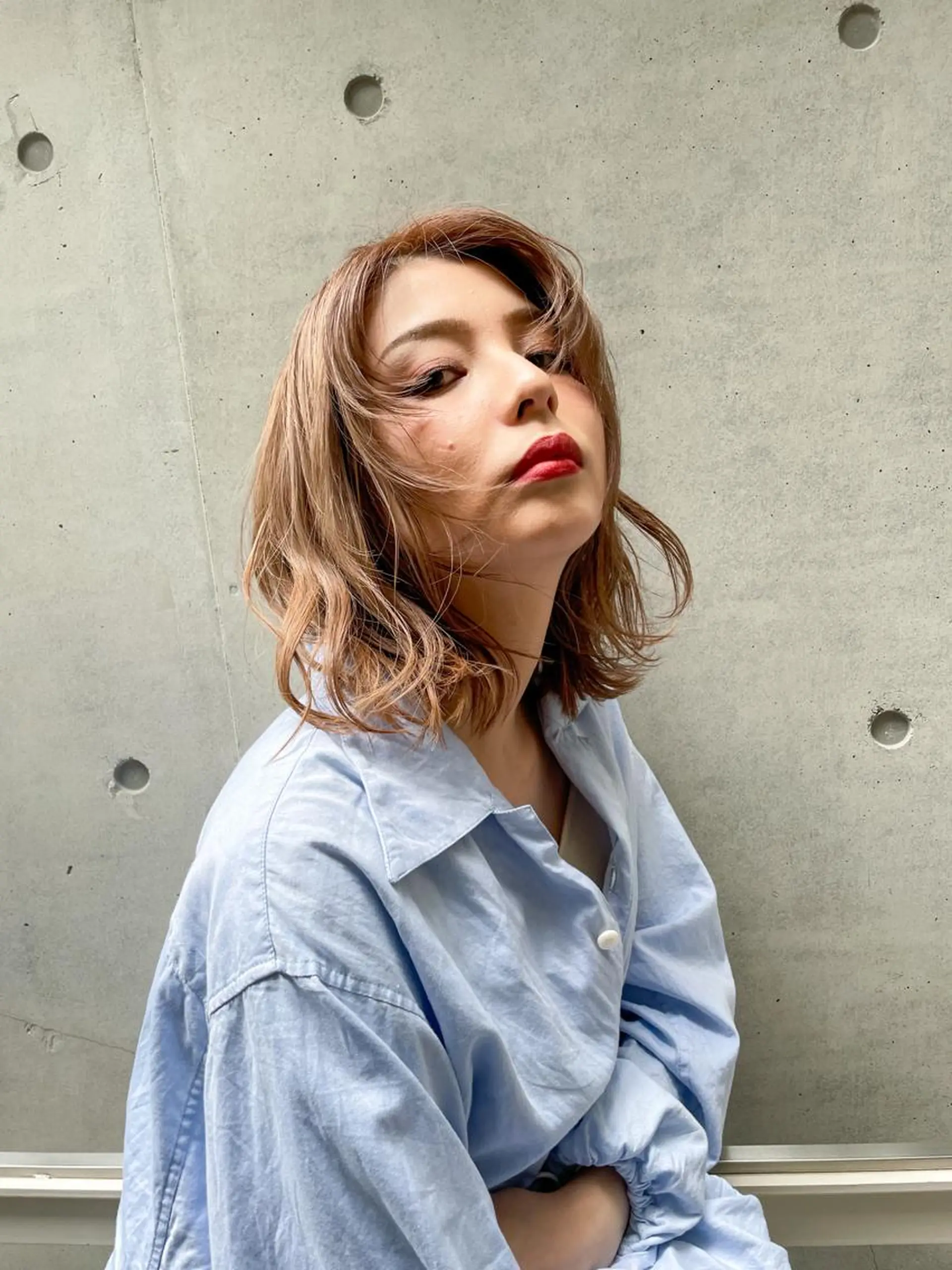 ミディアム 坂本 理輝のヘアスタイル