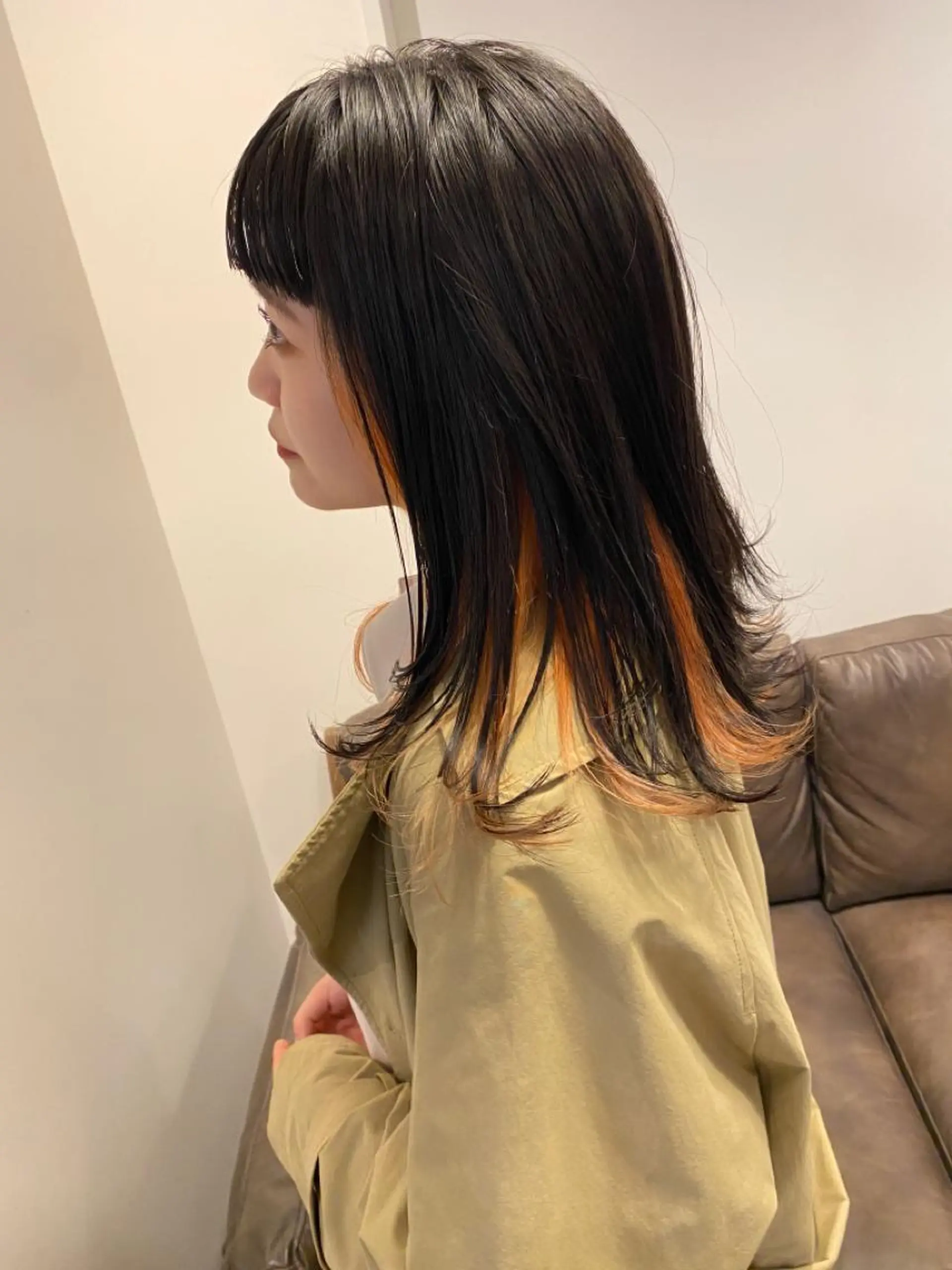 セミロング カラー ヘアカラー Lolonois梅田 スタッフのヘアスタイル