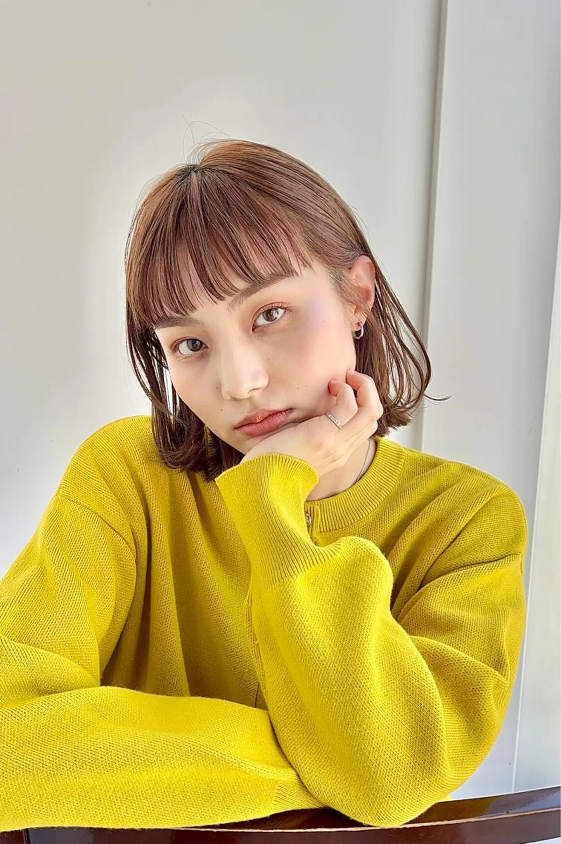 ショート ボブレイヤー ボブ レイヤーカット カット ヘアカラー あやめ【顔まわり/レ イヤー/柔らかカラ】のヘアスタイル
