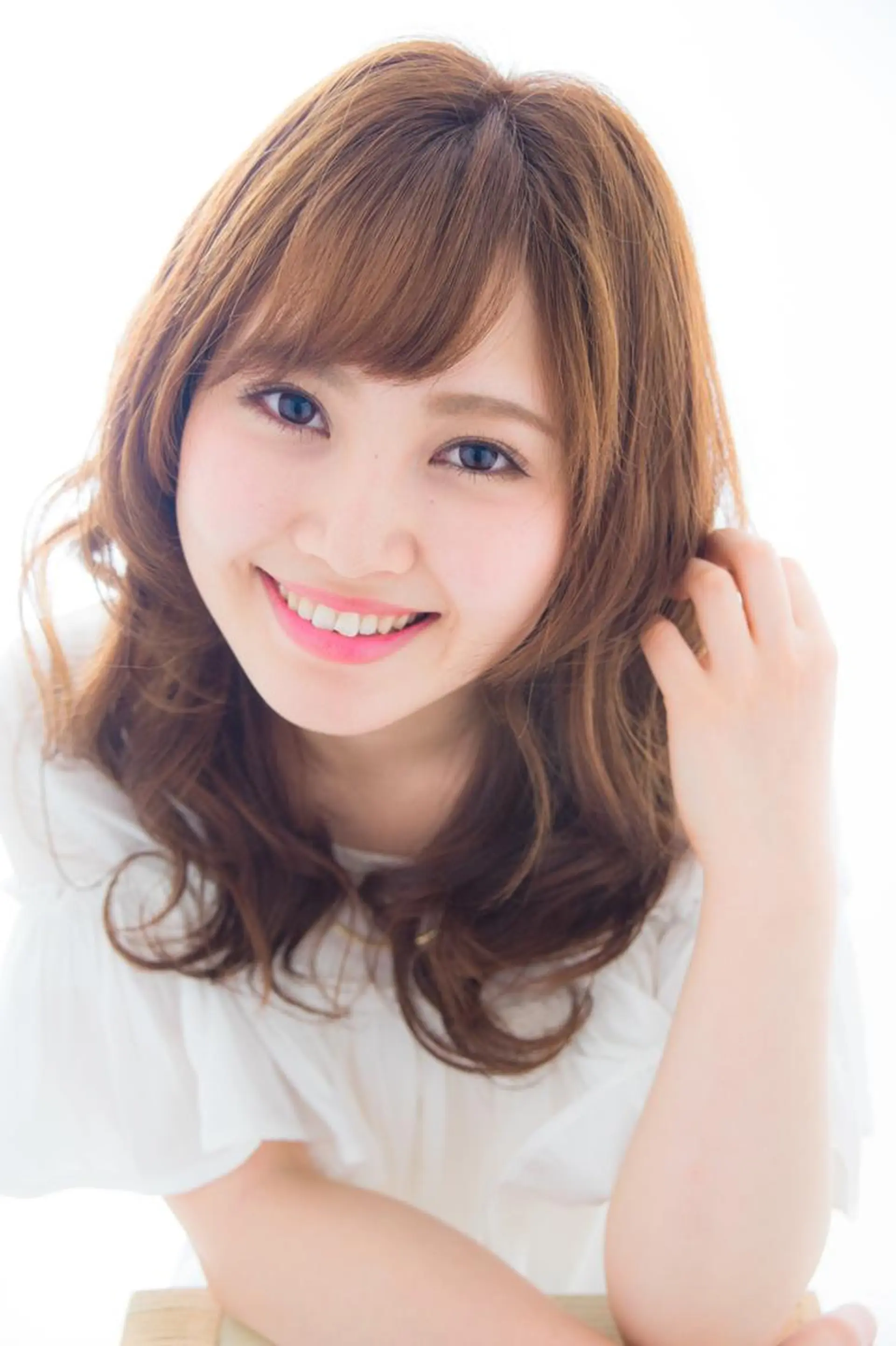 セミロング カラー パーマ 透明感カラー 小顔カット ✨hair make flencia✂️✨のヘアスタイル
