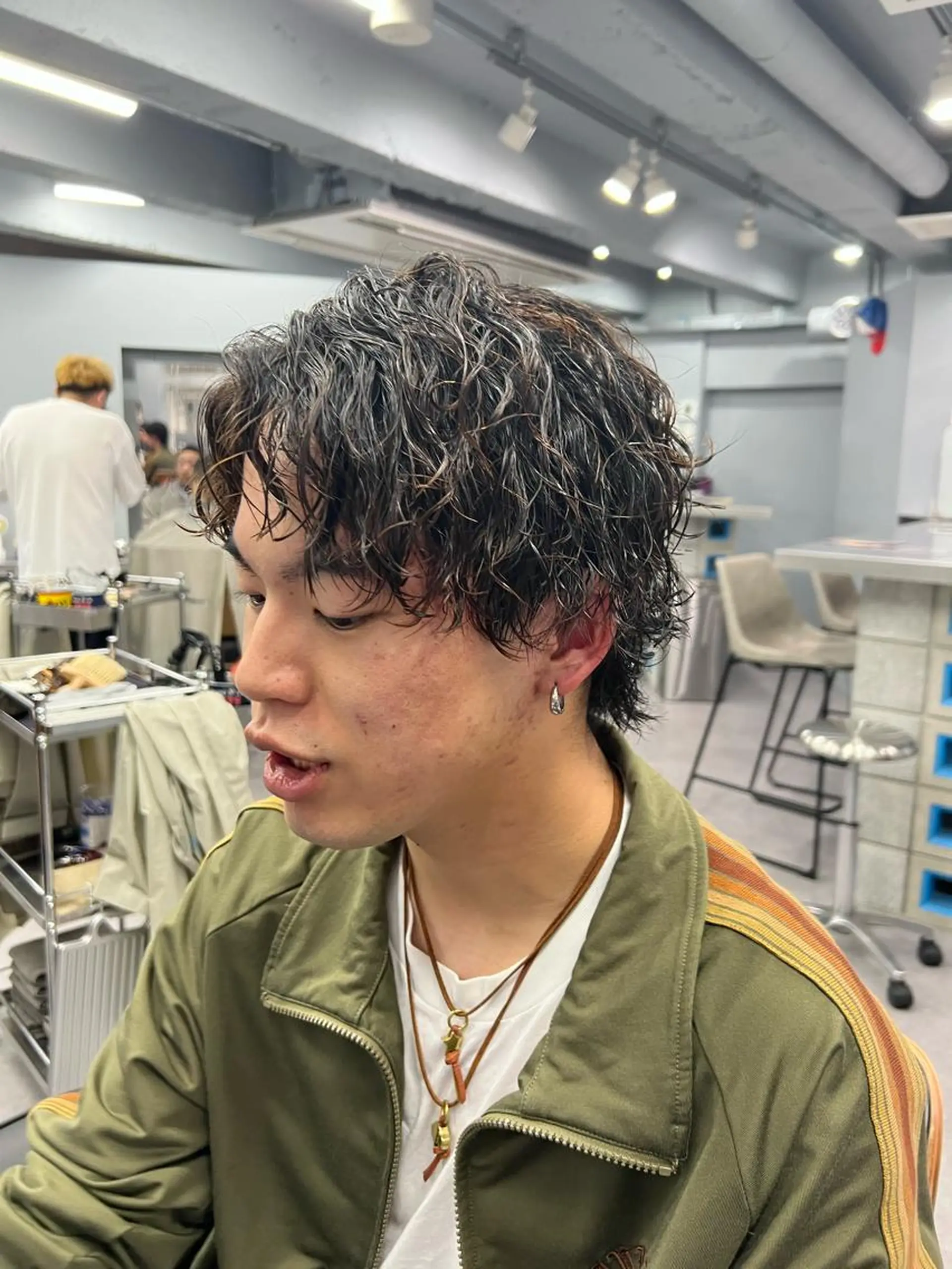パーマ メンズ メンズウルフカット ウルフカット パーマ EMANON  ANNEX池袋東口店所属・SiV(ｼﾋﾞ)✂︎ メンズ専門💈のヘアスタイル