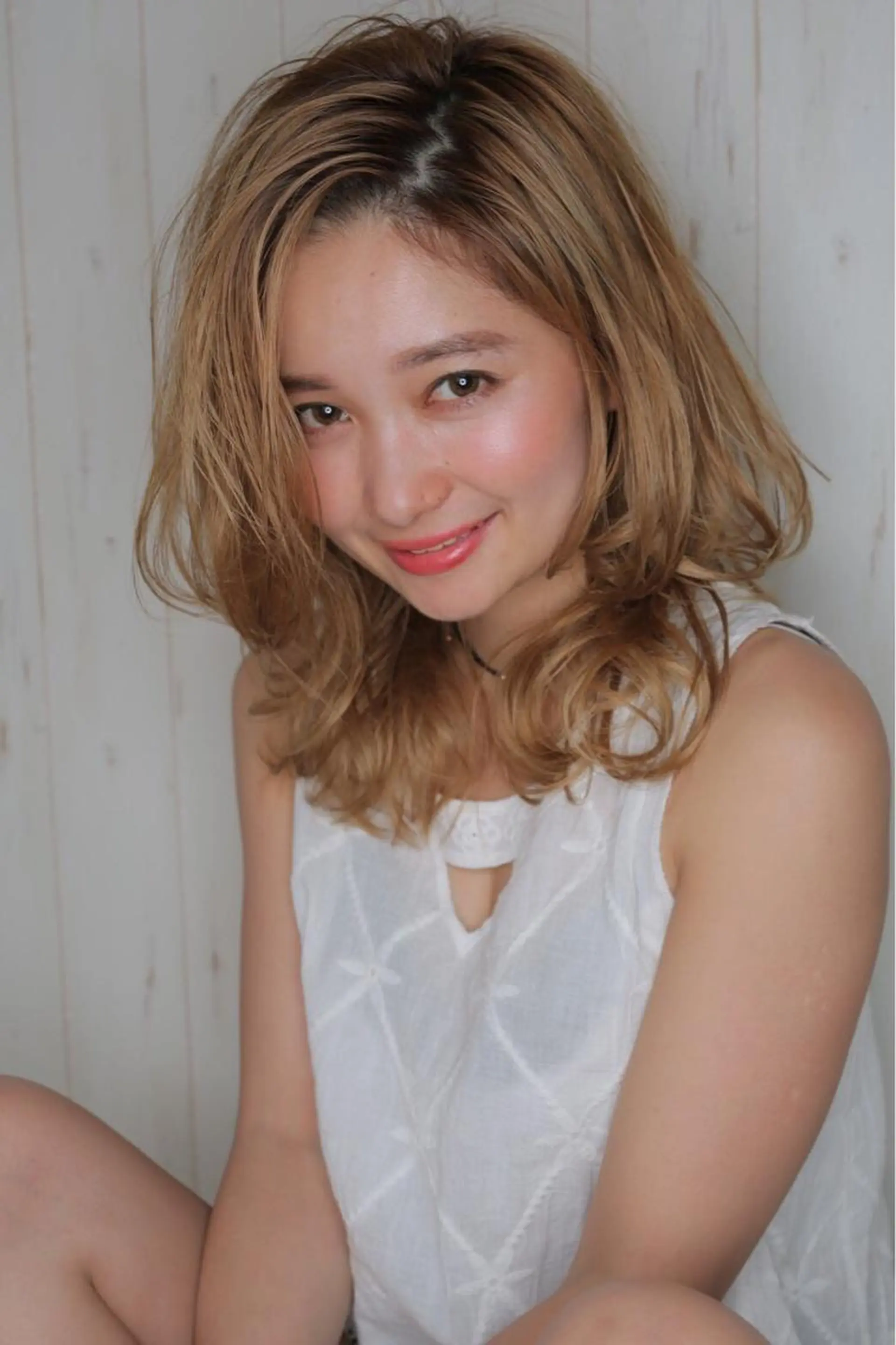 カラー パーマ ヘアアレンジ ハイライトカラー オリーブカラー 髪質改善 mihoko/ ニュアンスパーマのヘアスタイル