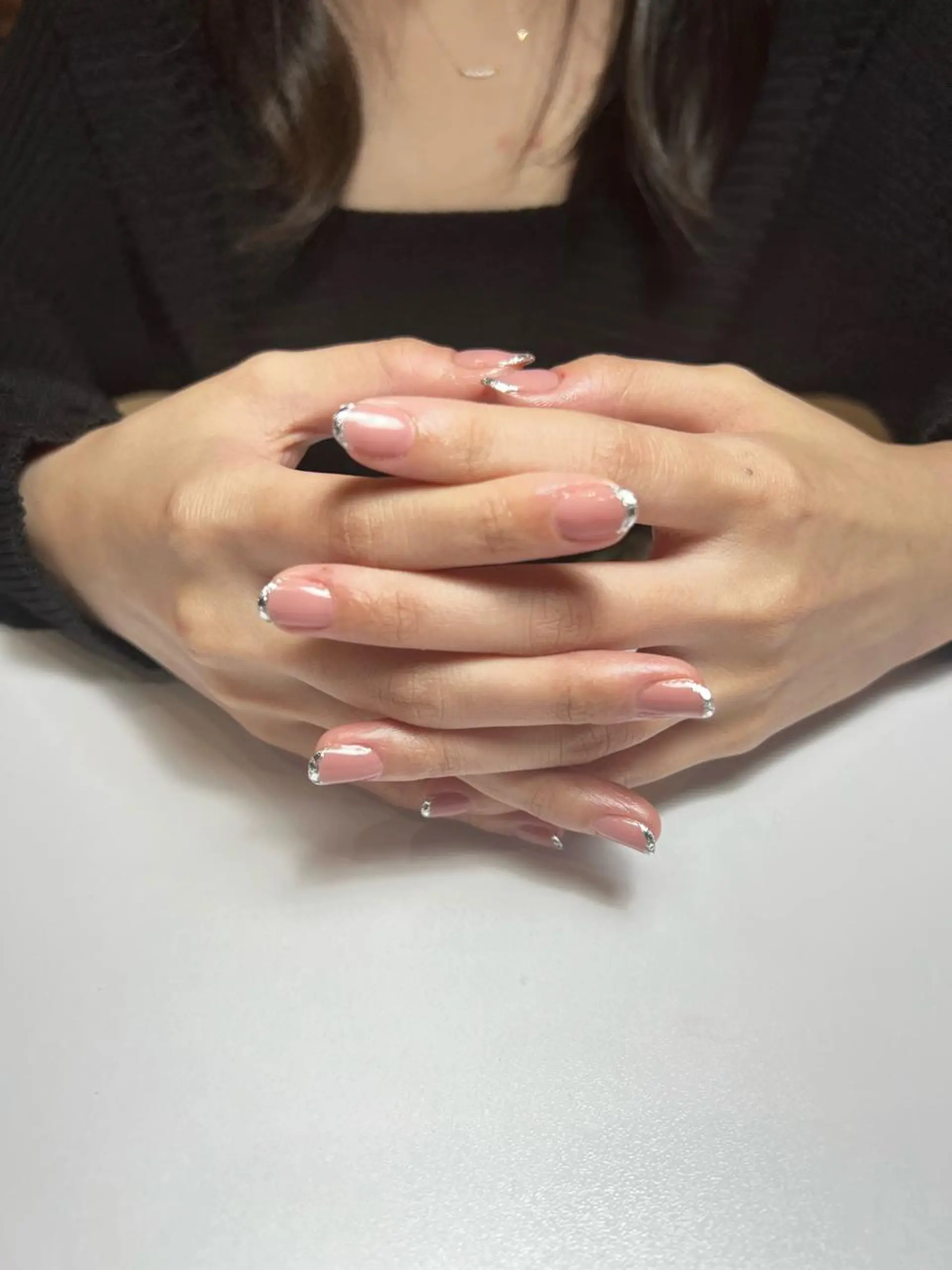 ネイル フレンチネイル ガラスフレンチ Belulu所属・安齋 都のネイルデザイン