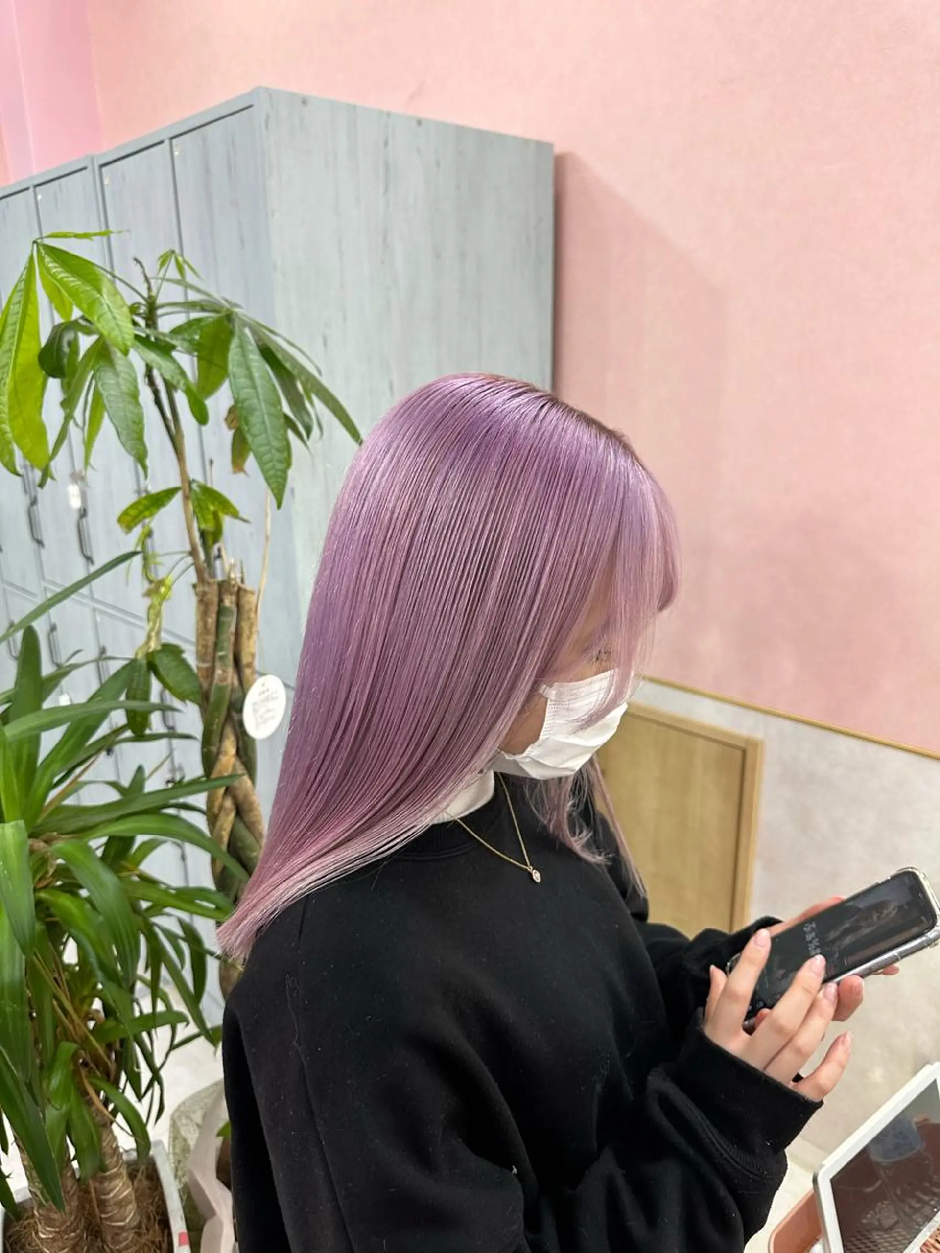 ロング カラー ラベンダーカラー ピンクカラー ピンクラベンダー 🪞ダメージレス艶 🪞れいのヘアスタイル