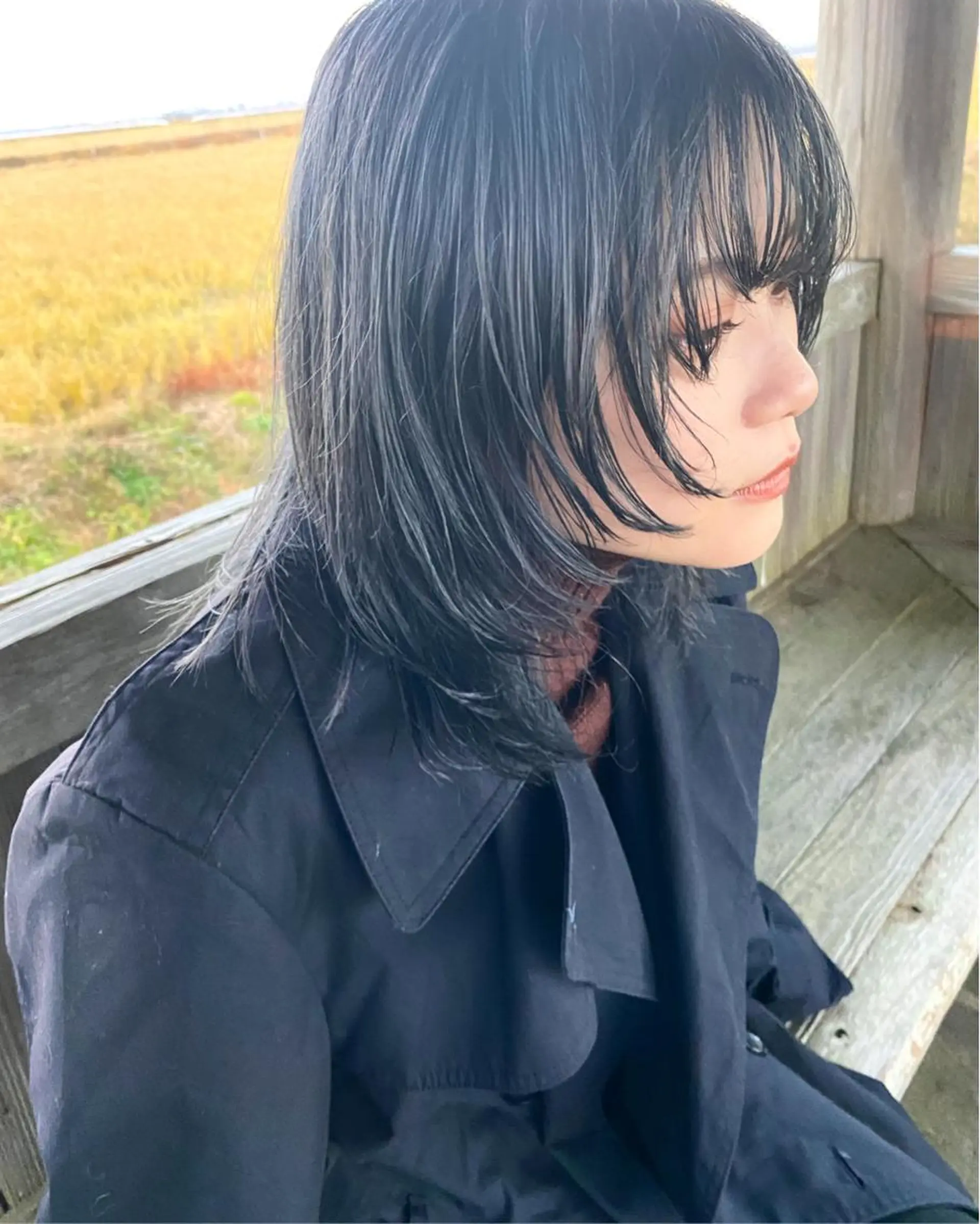 セミロング ウルフカット OLTI所属・中村 勇星のヘアスタイル