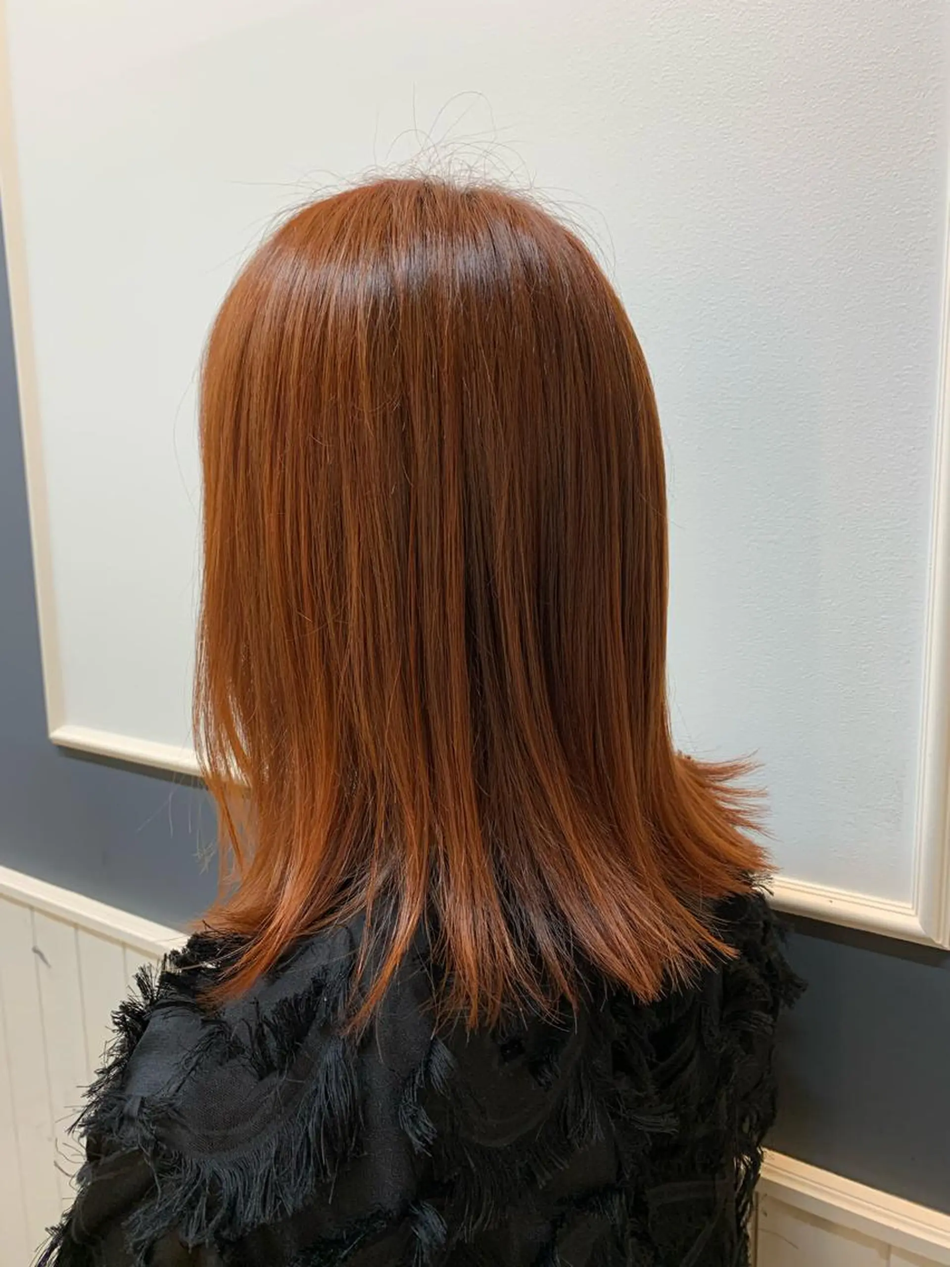 カラー オレンジ 福士 愛里のヘアスタイル
