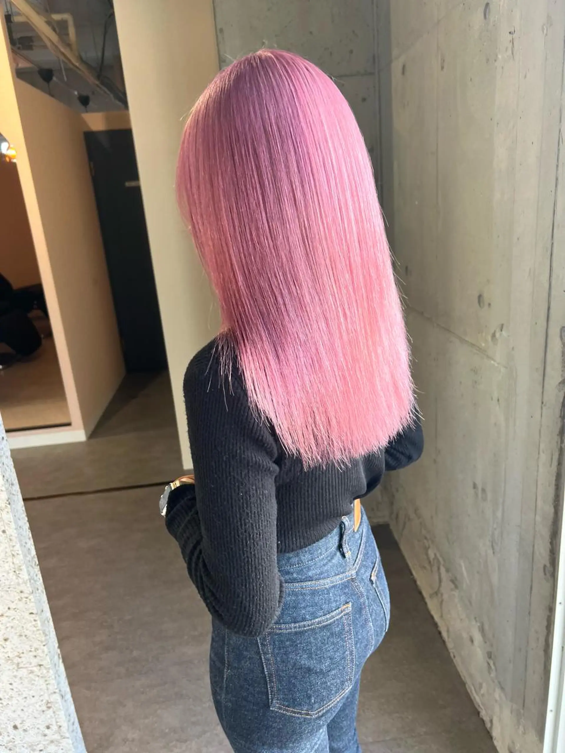 セミロング カラー バレイヤージュ ブリーチ ケアブリーチ ハイライトカラー インナーカラー ヘアカラー トリートメント lani 天神大名/ブリーチのヘアスタイル