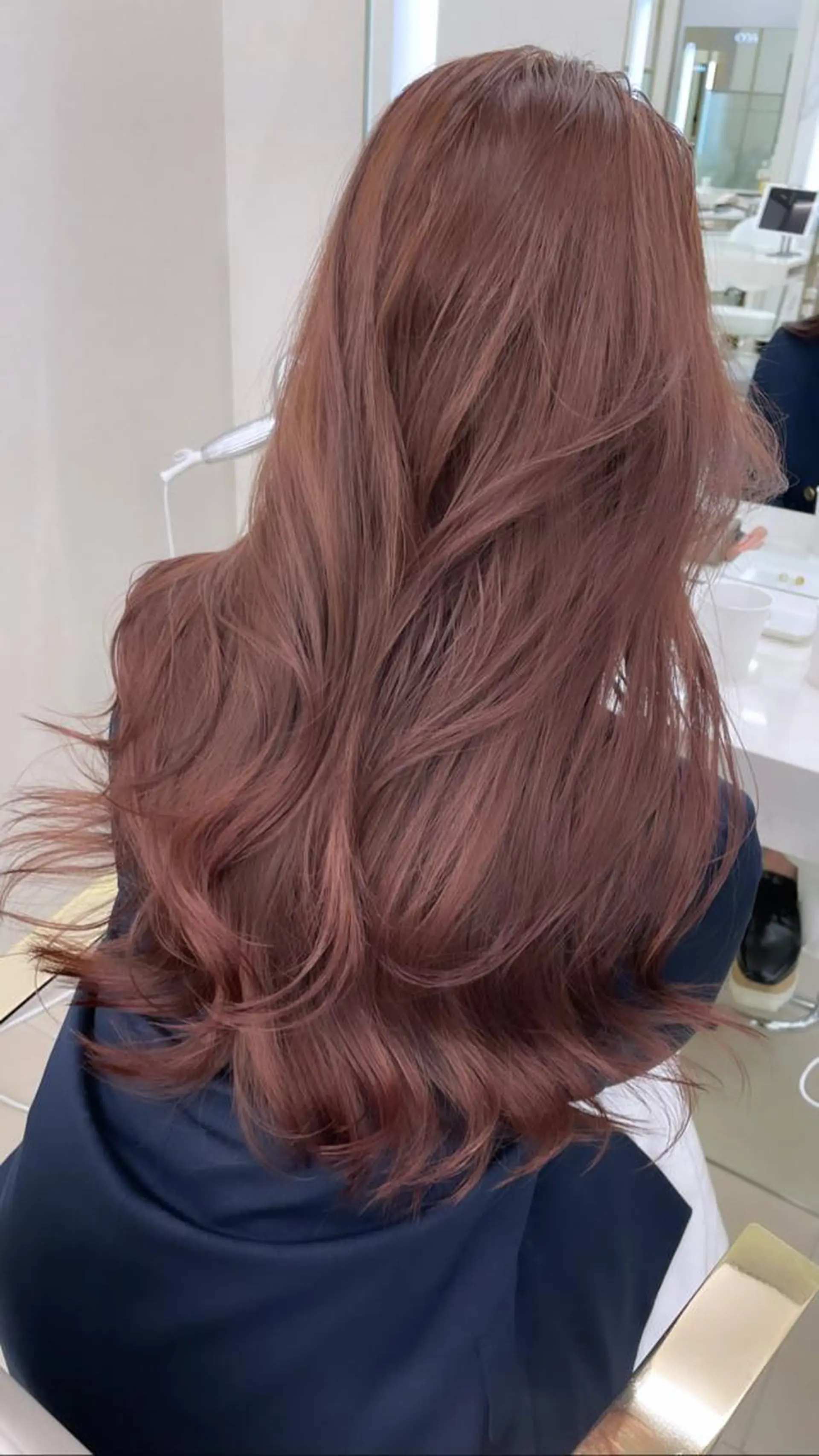 ロング カラー ブラウンカラー ピンクカラー ピンクブラウン ヘアカラー トリートメント COA GINZA 空也/前髪/顔まわりのヘアスタイル