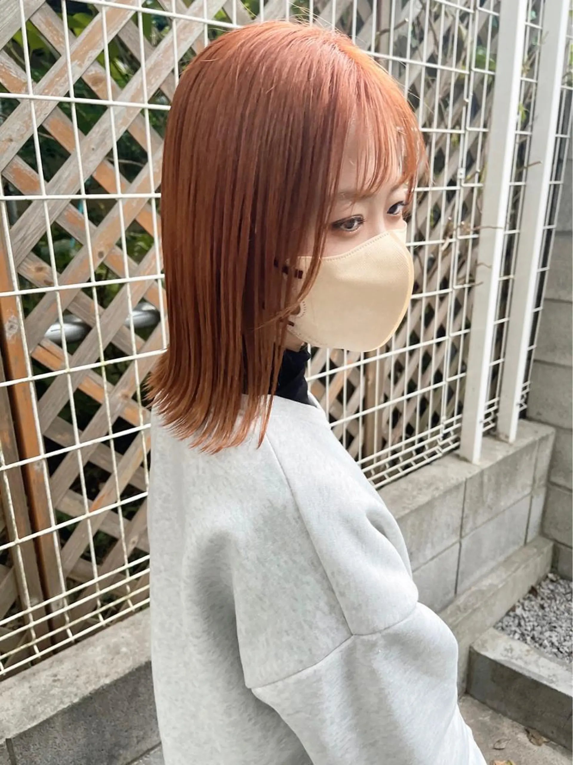 ミディアム カラー ベージュカラー オレンジ オレンジベージュ 伊藤 一樹のヘアスタイル