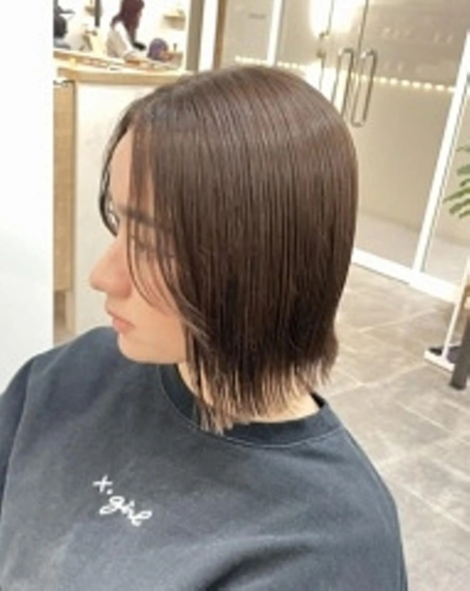 ミディアム カラー ボブ カット ヘアカラー トリートメント Saki サキのヘアスタイル