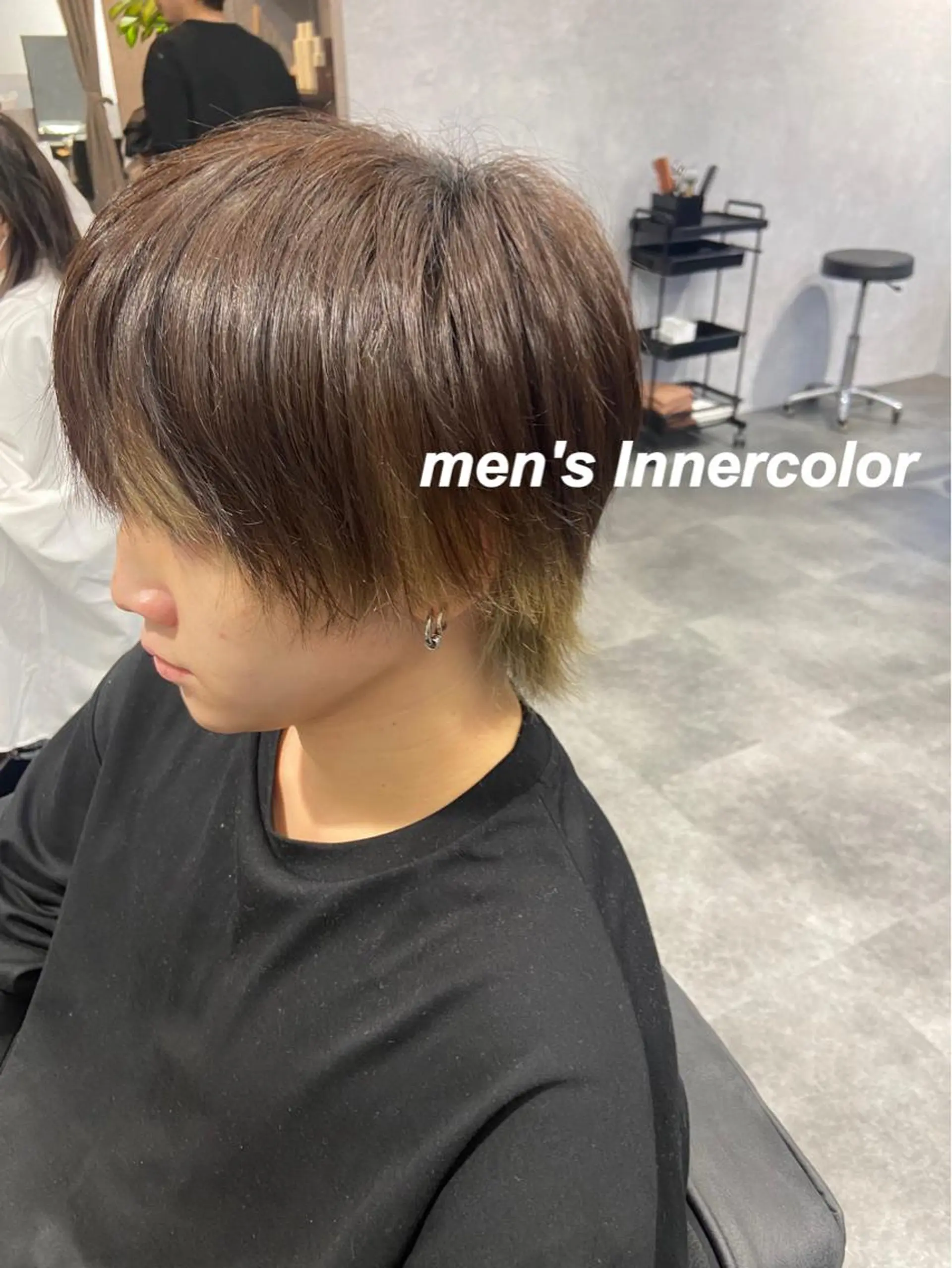 カラー メンズ メンズインナーカラー インナーカラー ヘアカラー プルエクステ/インナ ーカラー🦊はるなのヘアスタイル
