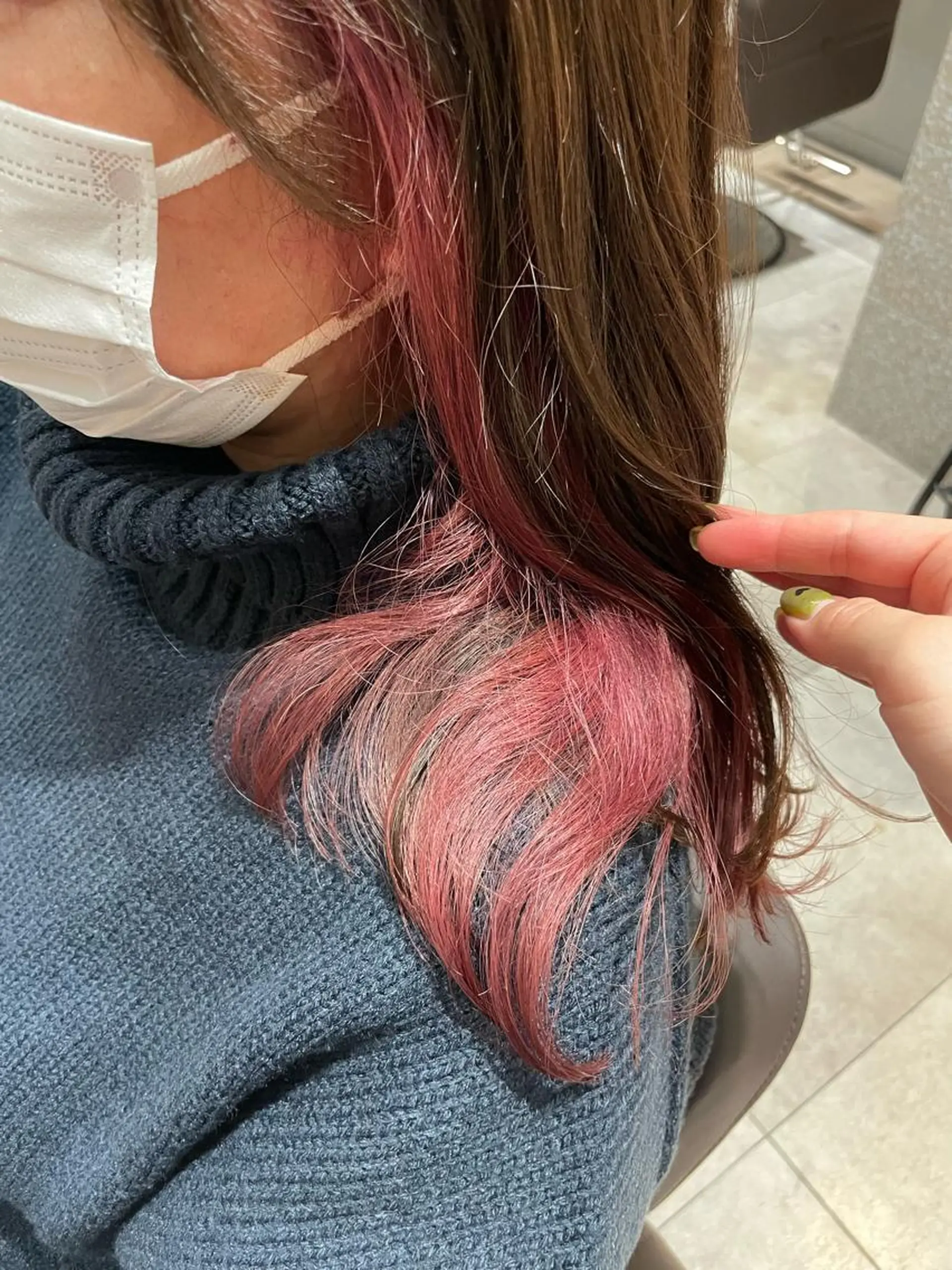 セミロング カラー ベージュカラー ピンクカラー ヘアカラー トリートメント 💐パーソナルカラー /市橋加菜💐のヘアスタイル