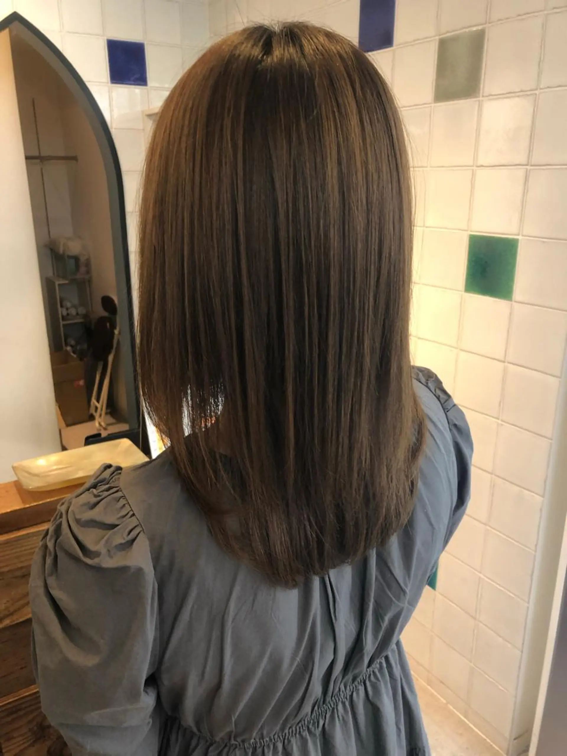 セミロング カット 縮毛矯正 [仙台髪質改善]小原 弘之のヘアスタイル