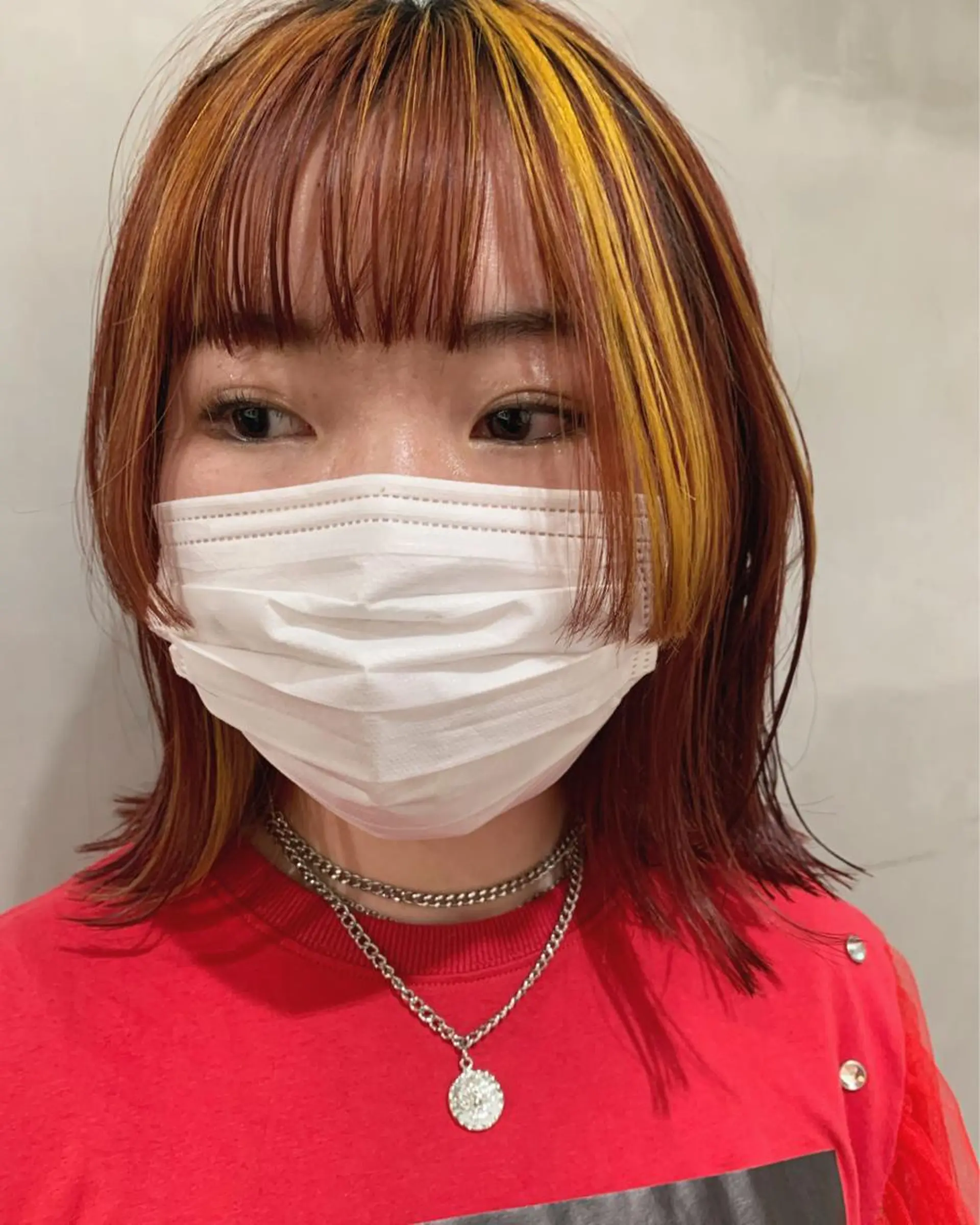 ミディアム カラー 優 作のヘアスタイル