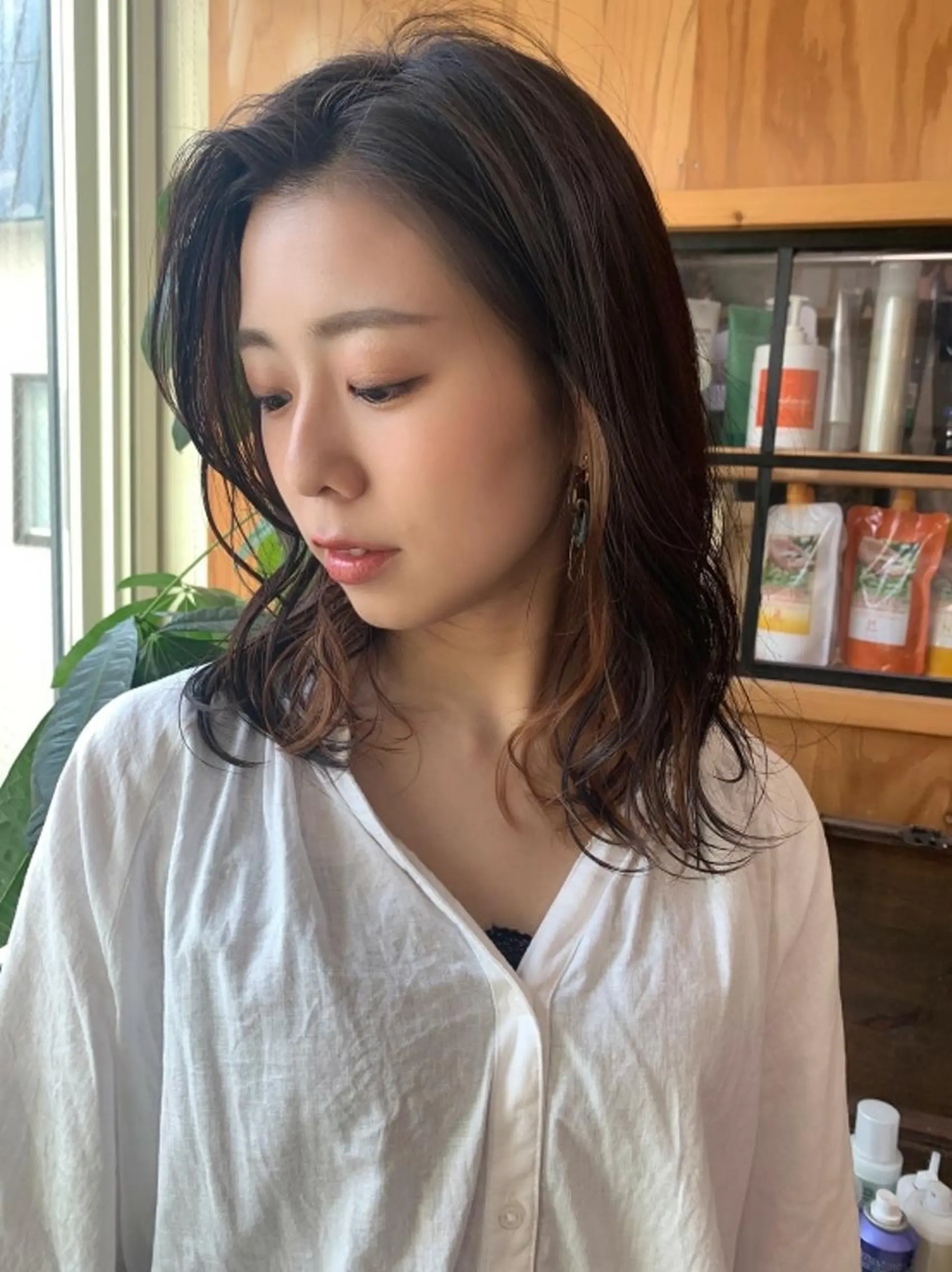 セミロング ヘアカラー トリートメント 高橋 誉幸のヘアスタイル