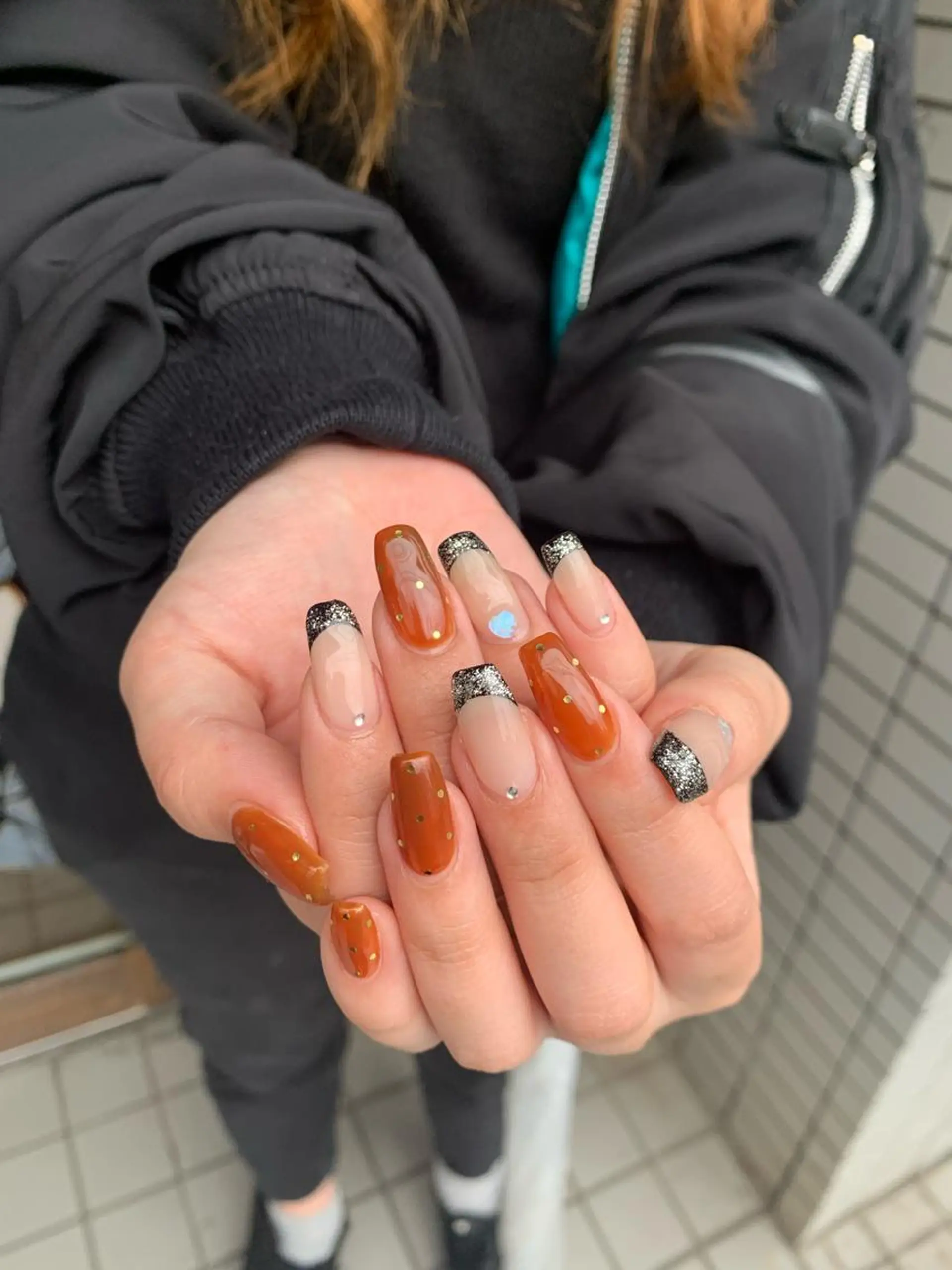 ネイル ストーンネイル Hair＆Esthe＆Nail　Garden所属・Garden Takeuchiのネイルデザイン