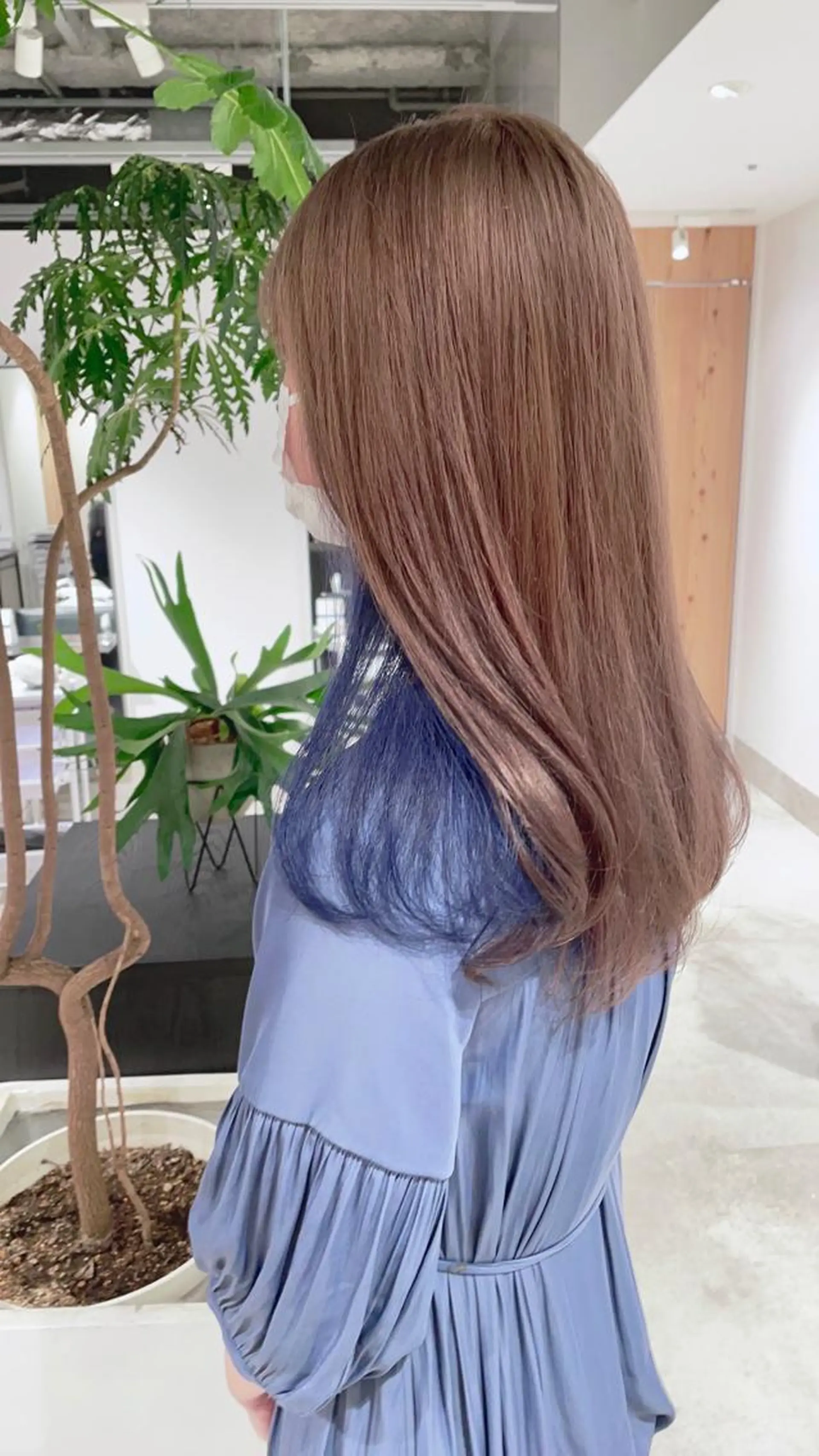 カラー ブルーカラー 透明感カラー インナーカラー ヘアカラー トリートメント 渋谷:インナーカラー ／🍒エリカ🍒のヘアスタイル