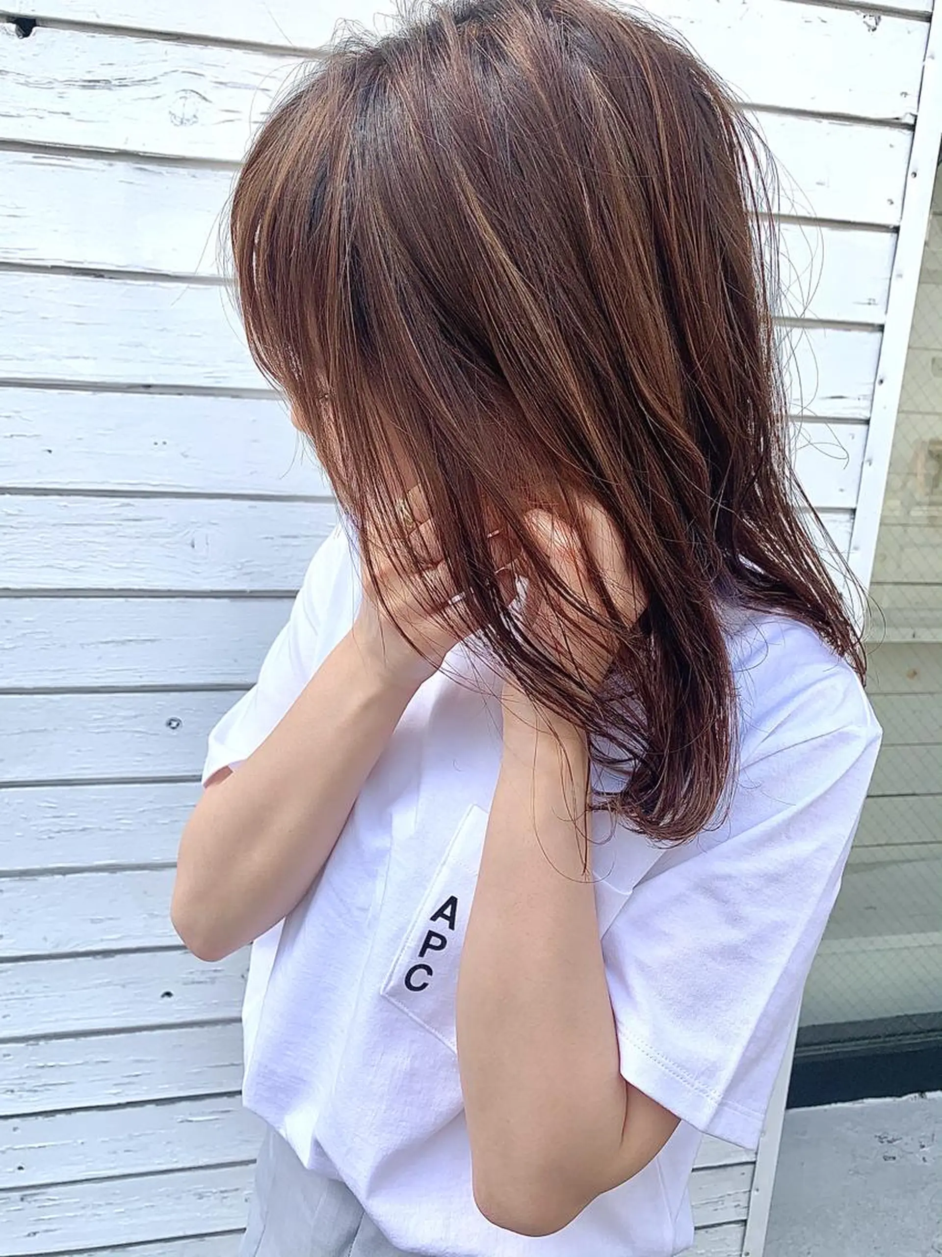 ミディアム カラー ヘアカラー トリートメント 松田 卓也のヘアスタイル