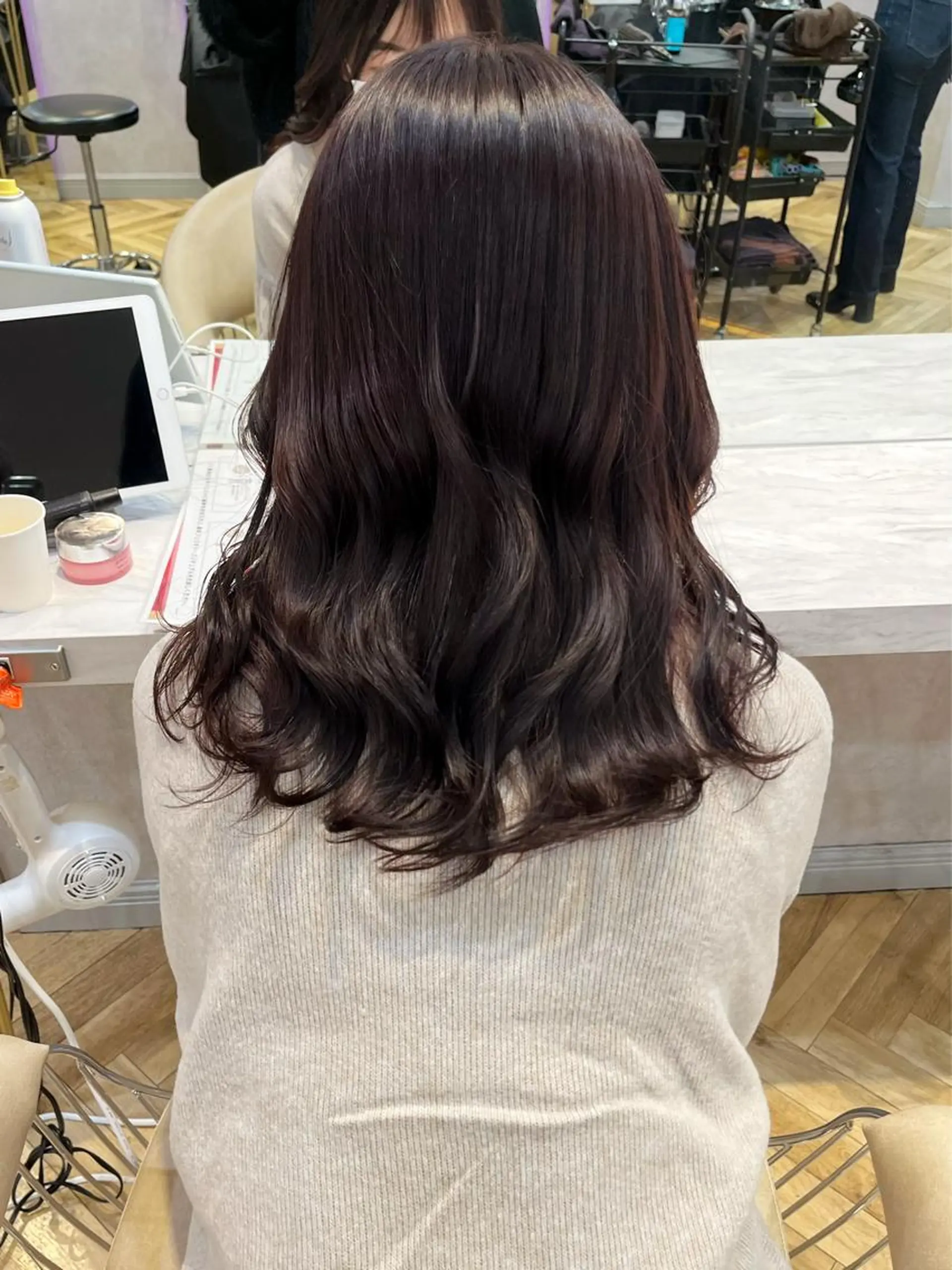 ロング カラー カット 縮毛矯正 トリートメント enn to yuu所属・KURENA ♡sexy女子製造機のヘアスタイル