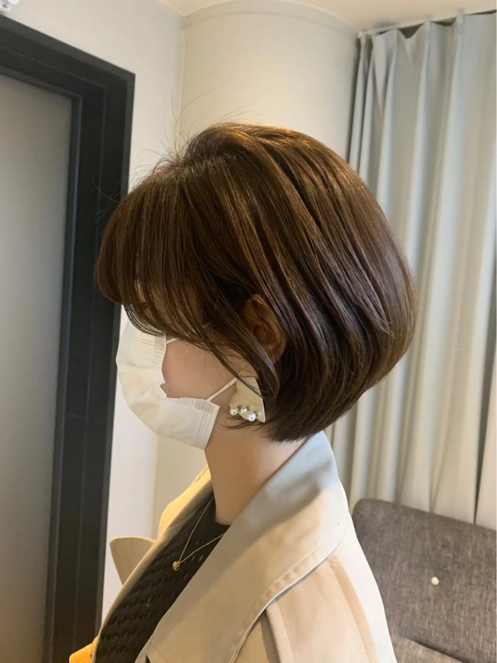 ショート カラー ショートボブ ベージュカラー ボブ ショートヘア Eleanor 立川北口のヘアスタイル