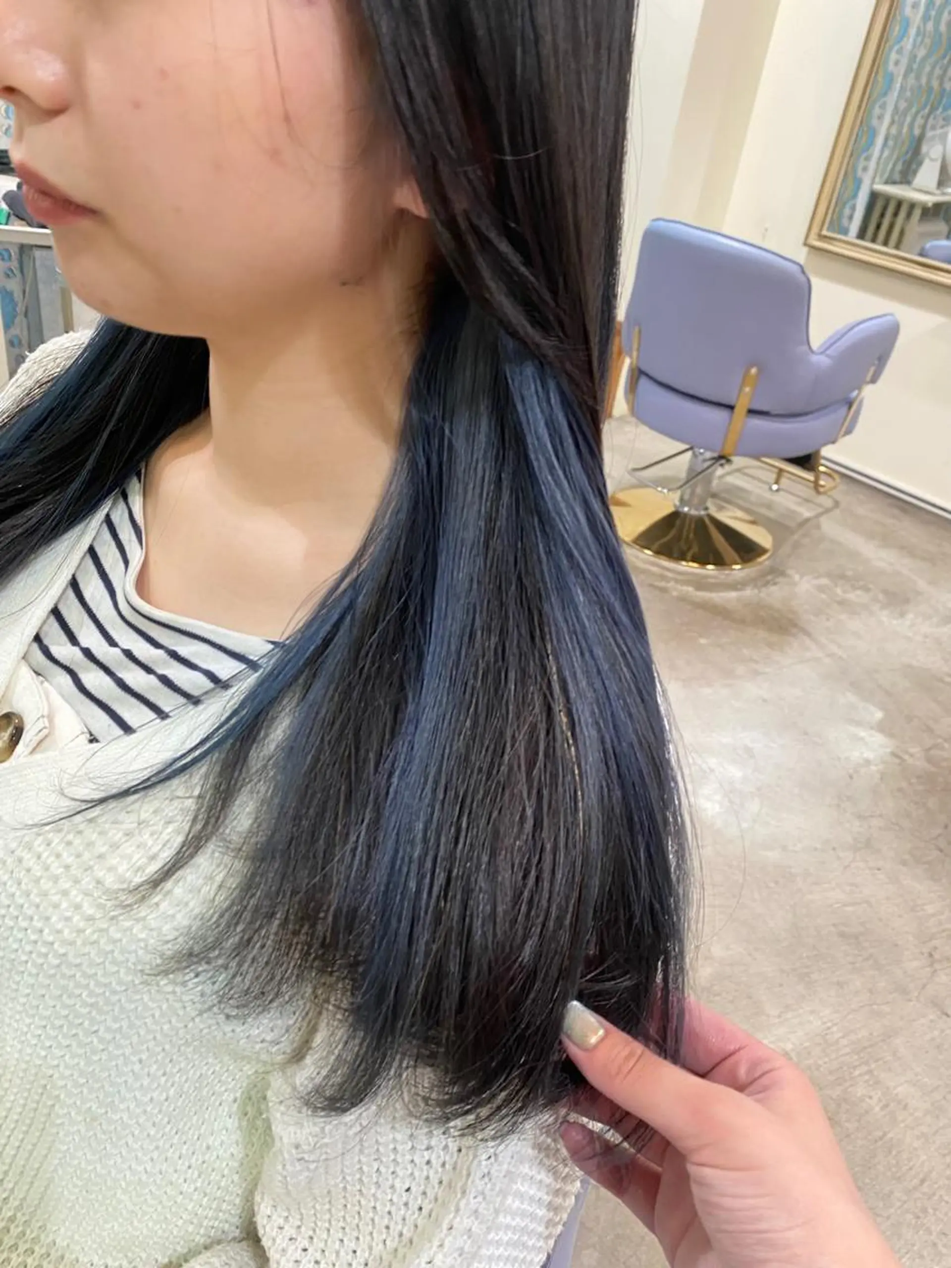 ロング カラー ブリーチ インナーカラー ヘアカラー miumiu/恵比寿 カットモデル募集のヘアスタイル