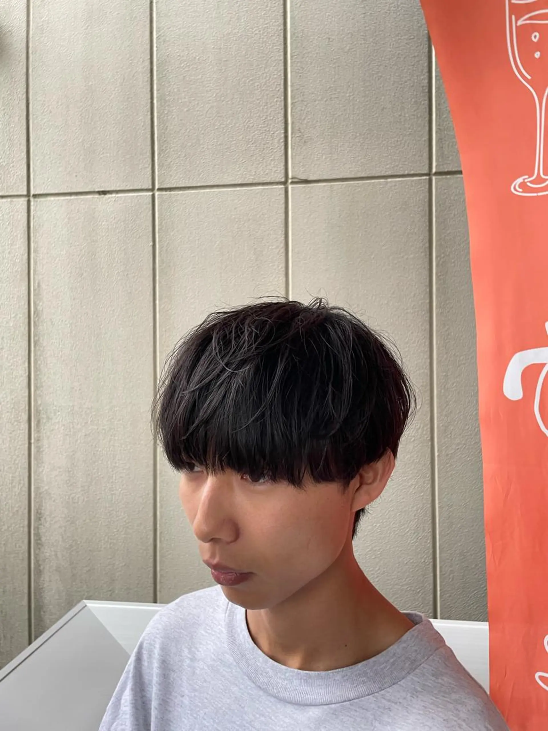 ショート メンズ マッシュ 小林 崇雅　ダウンパーマのヘアスタイル