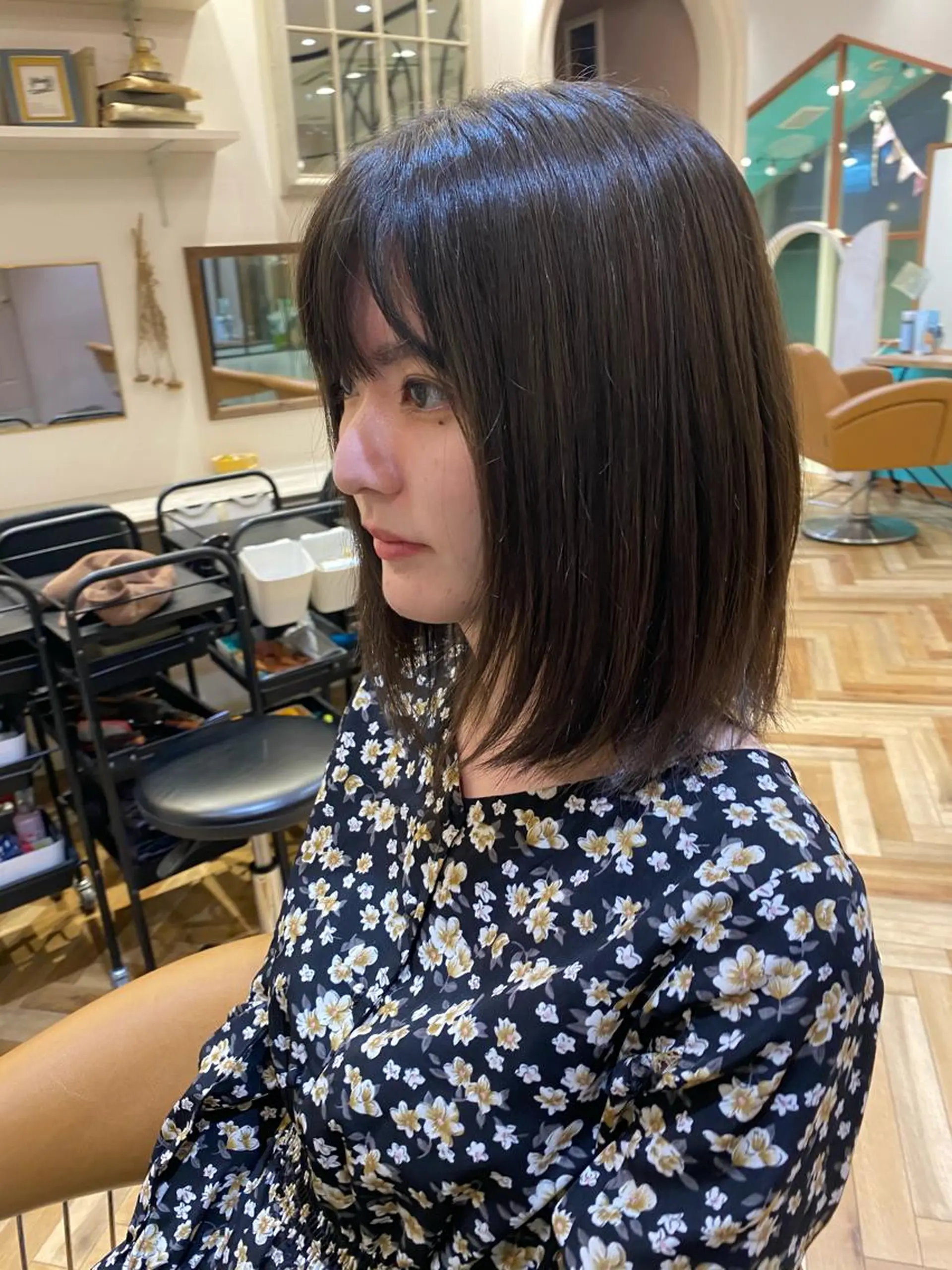 ミディアム ボブ韓国風レイヤー 髪質改善/畠中ケントのヘアスタイル