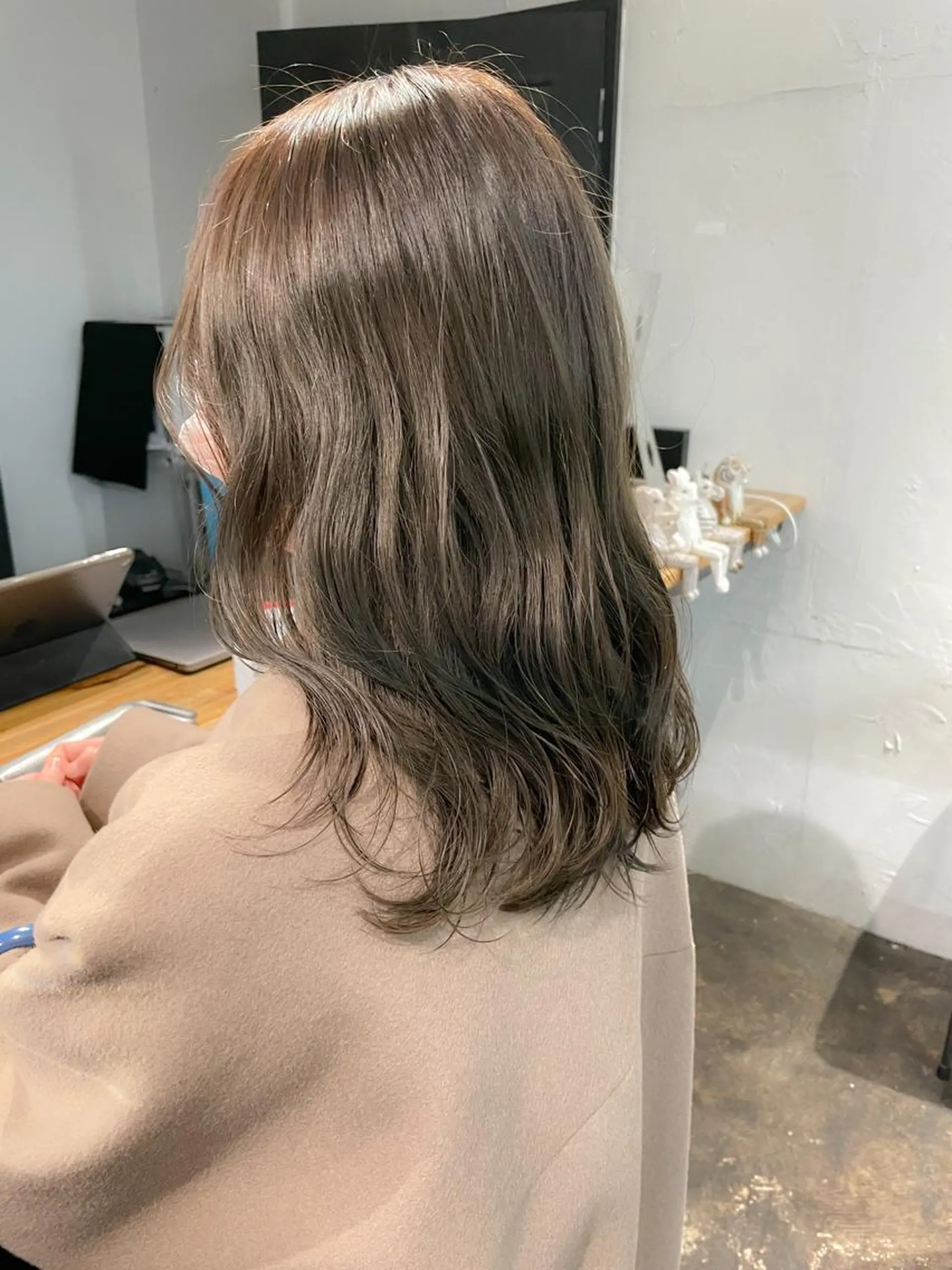 セミロング カラー メンズパーマ メンズ特化ryoのヘアスタイル