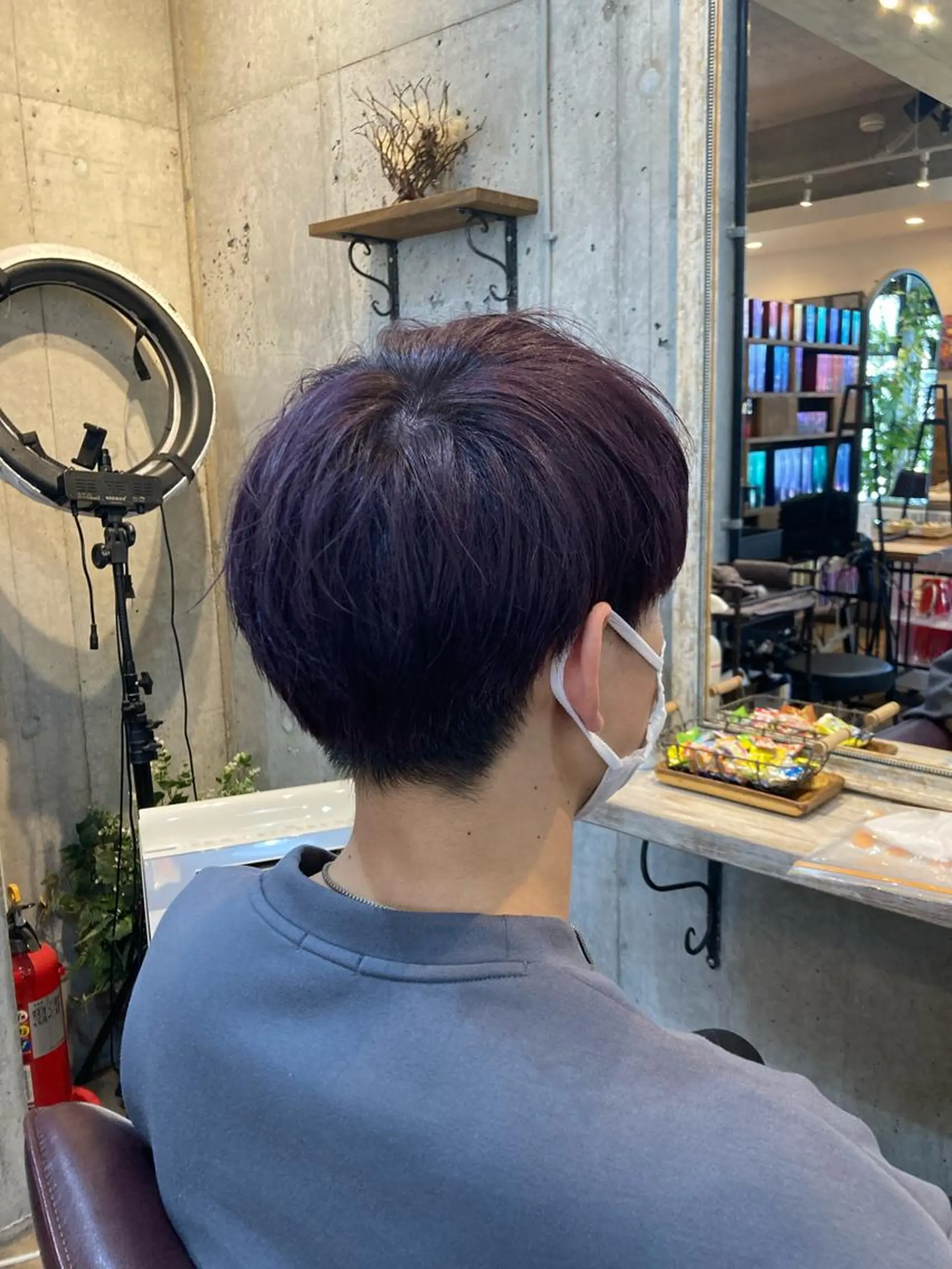 ショート カラー メンズ ダブルカラー バイオレットカラー Trill所属・縮毛矯正/癖毛卒業 🕊️/SATOKOのヘアスタイル