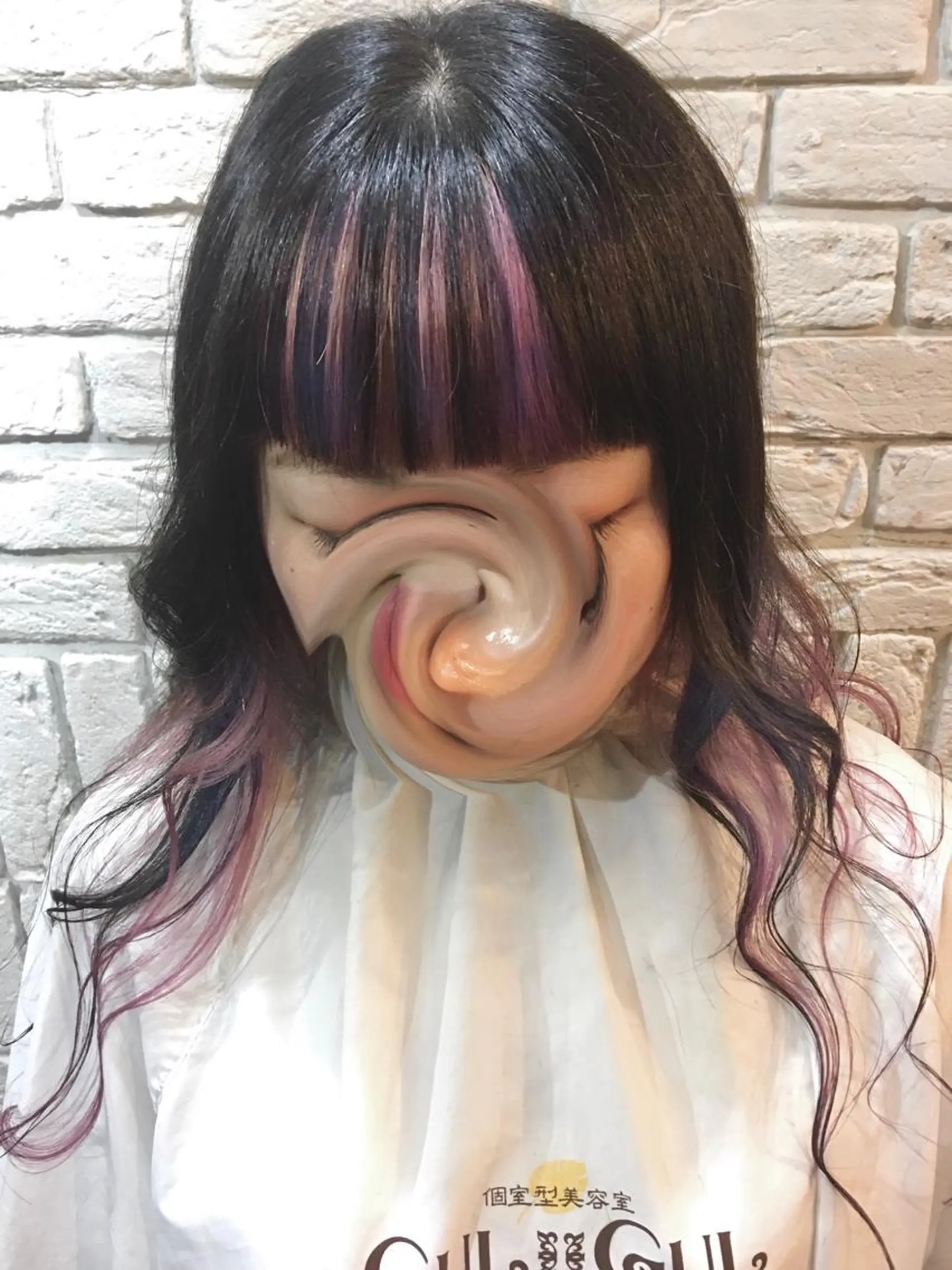 セミロング カラー パーマ ヘアアレンジ 🦉静かに過ごしたい 方、個室席🦉タナカのヘアスタイル