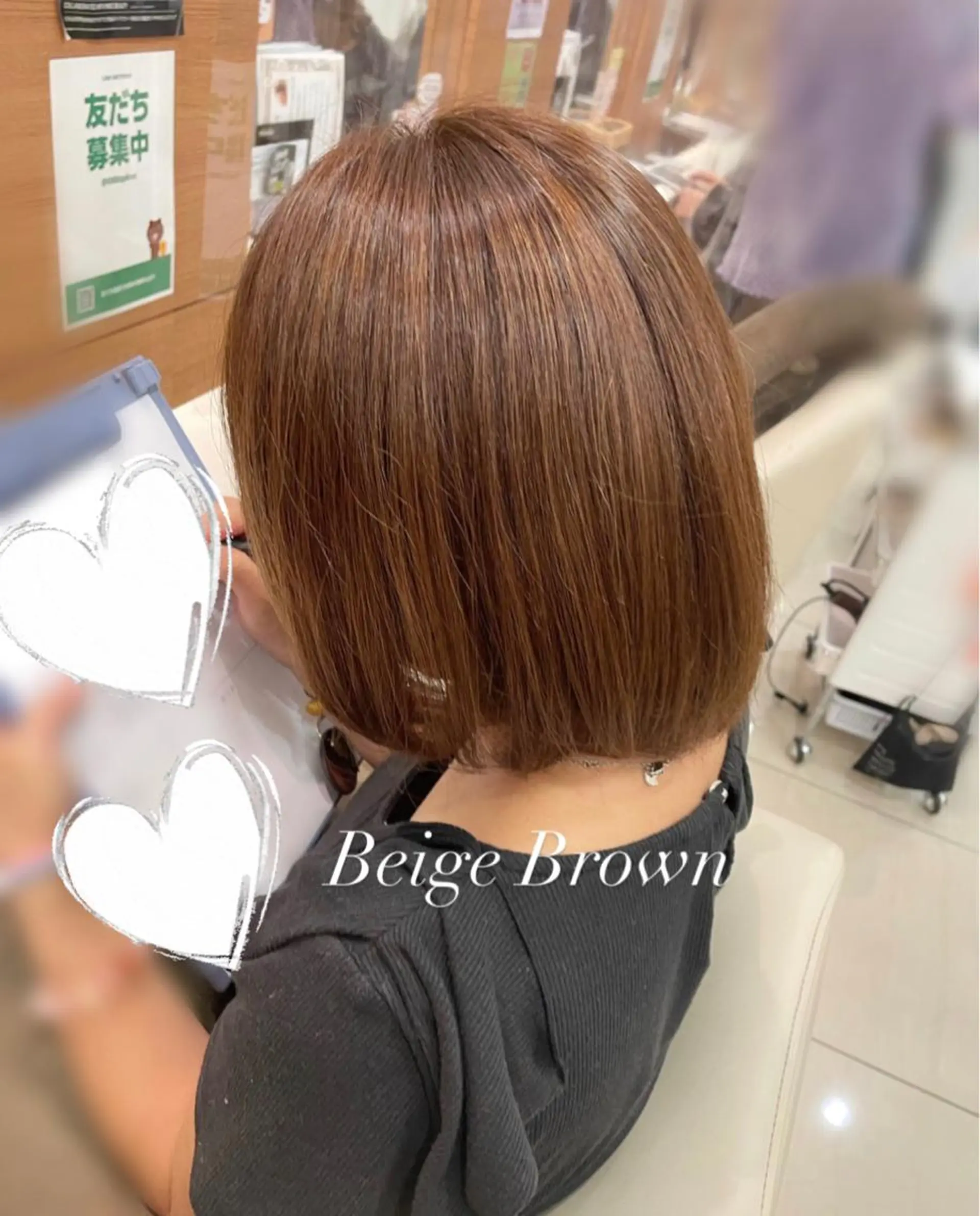ミディアム カラー ベージュカラー ブラウンカラー ハイライトカラー ハイライト カット ヘアカラー たつみ ひかる🧸のヘアスタイル
