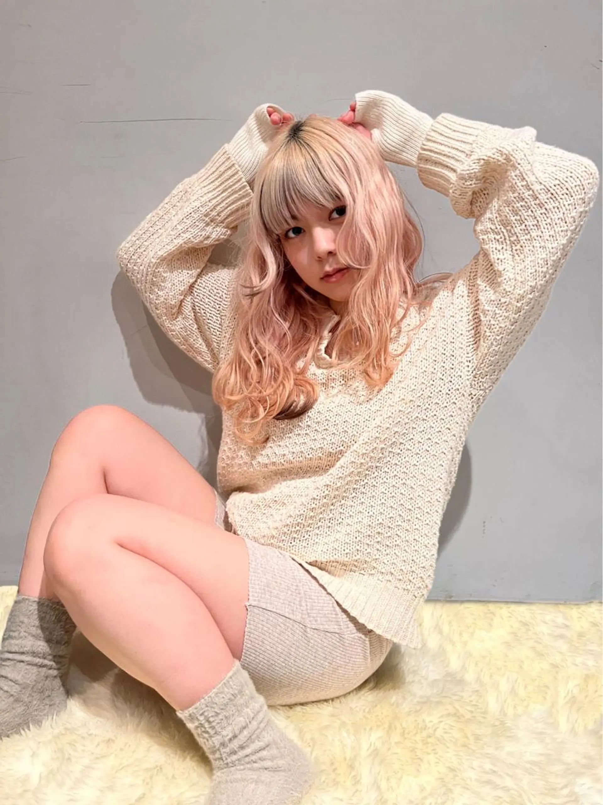 カラー ヘアアレンジ ヘアカラー ツガミ リナのヘアスタイル