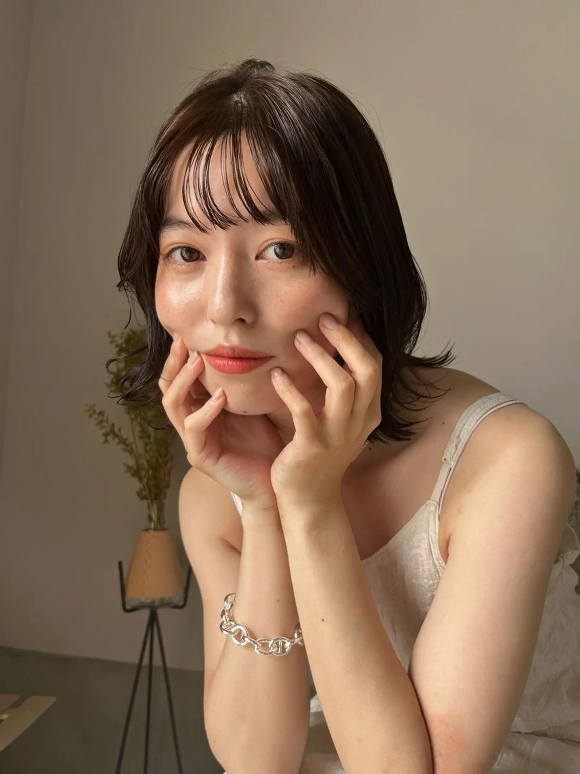 ミディアム カラー MINX The pass所属・透明感ケアカラー/ レイヤー/ryokaのヘアスタイル