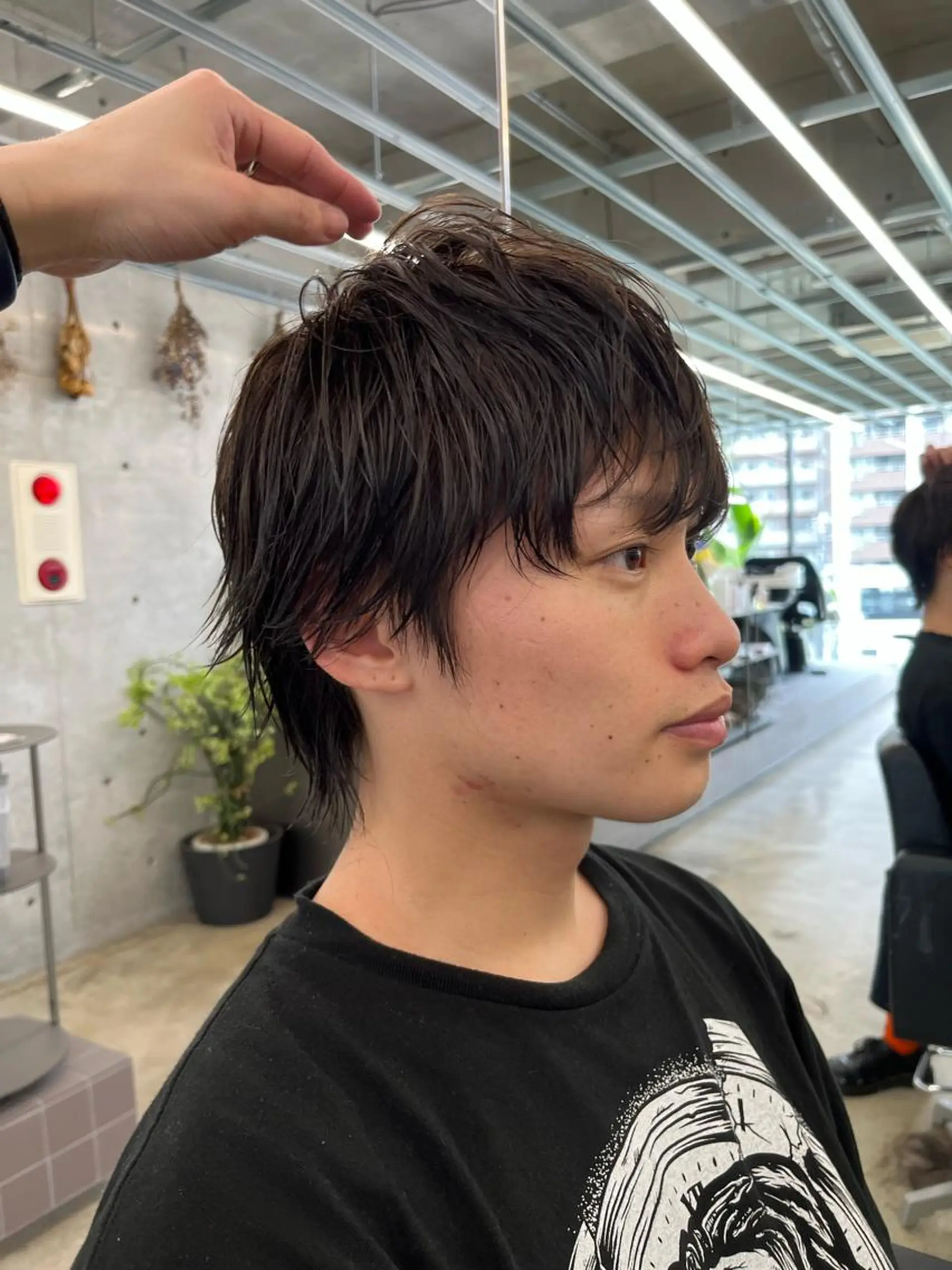 ショート パーマ メンズ パーマ ダブルカラー/ ケアブリーチ/クニトのヘアスタイル