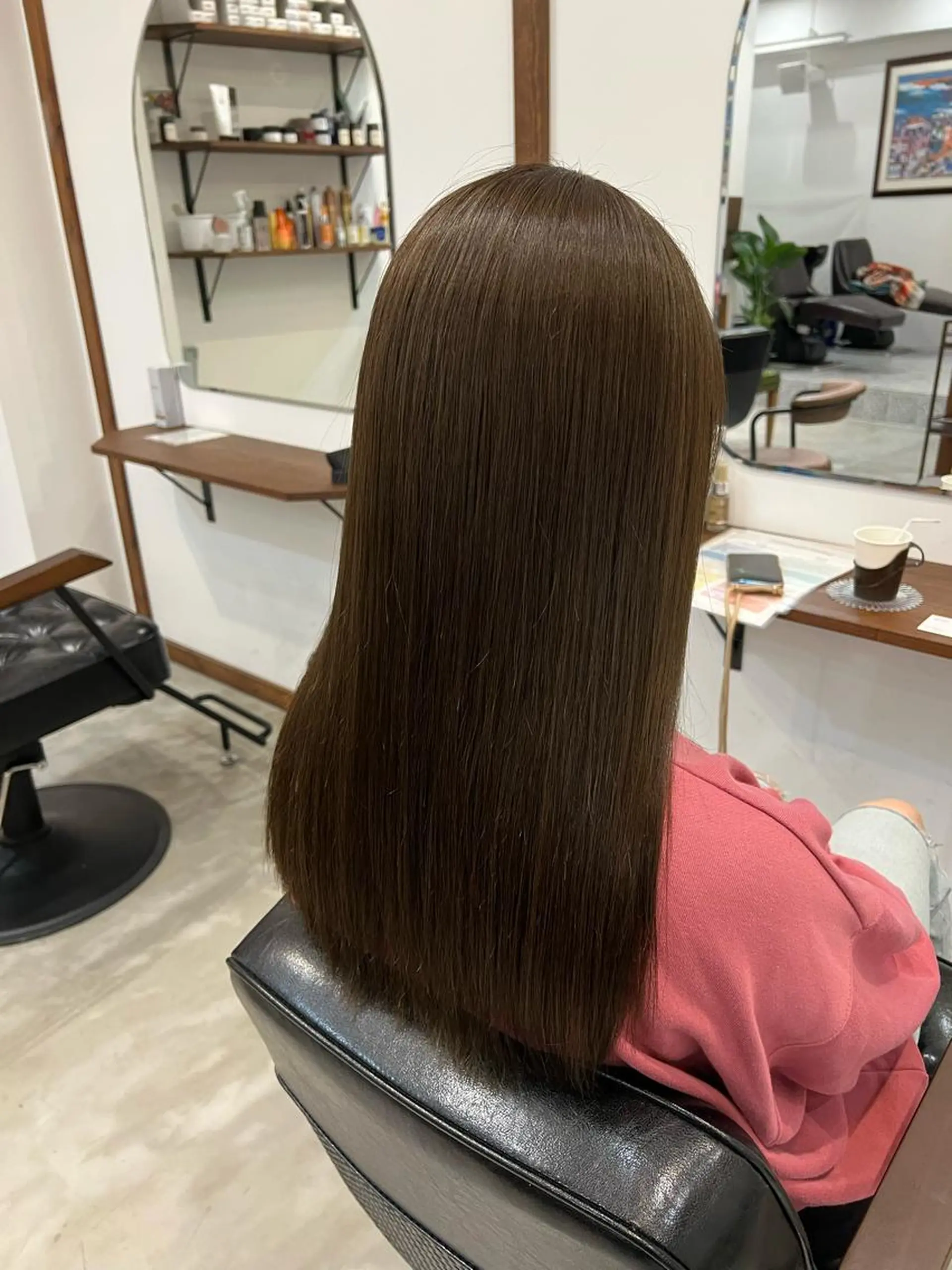 ロング カラー ベージュカラー オリーブベージュ カット ヘアカラー トリートメント Ami ブリーチ/ハイトーンのヘアスタイル