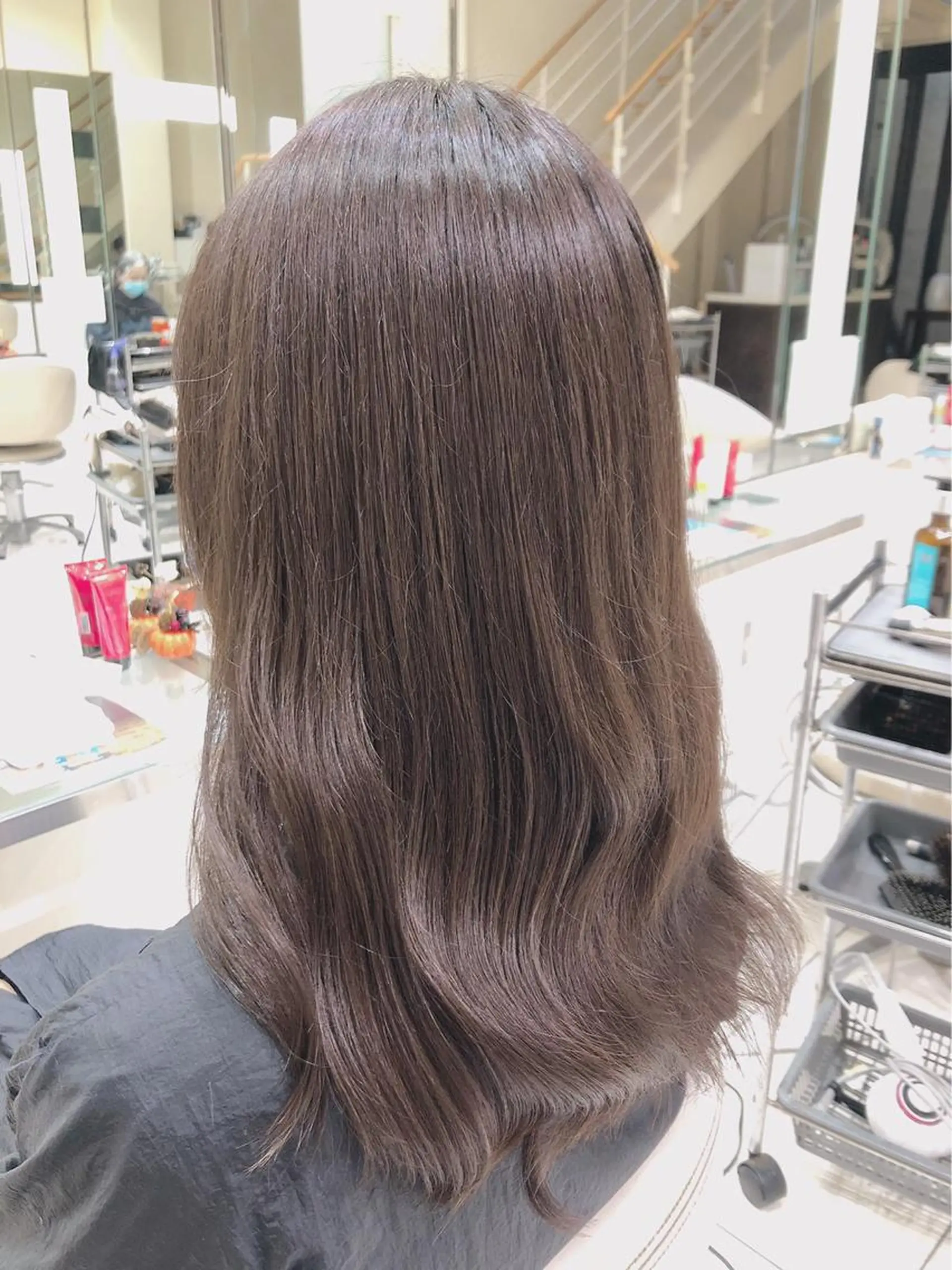 カラー アクアカラー 透明感カラー グレージュ 安藤 明日翔のヘアスタイル