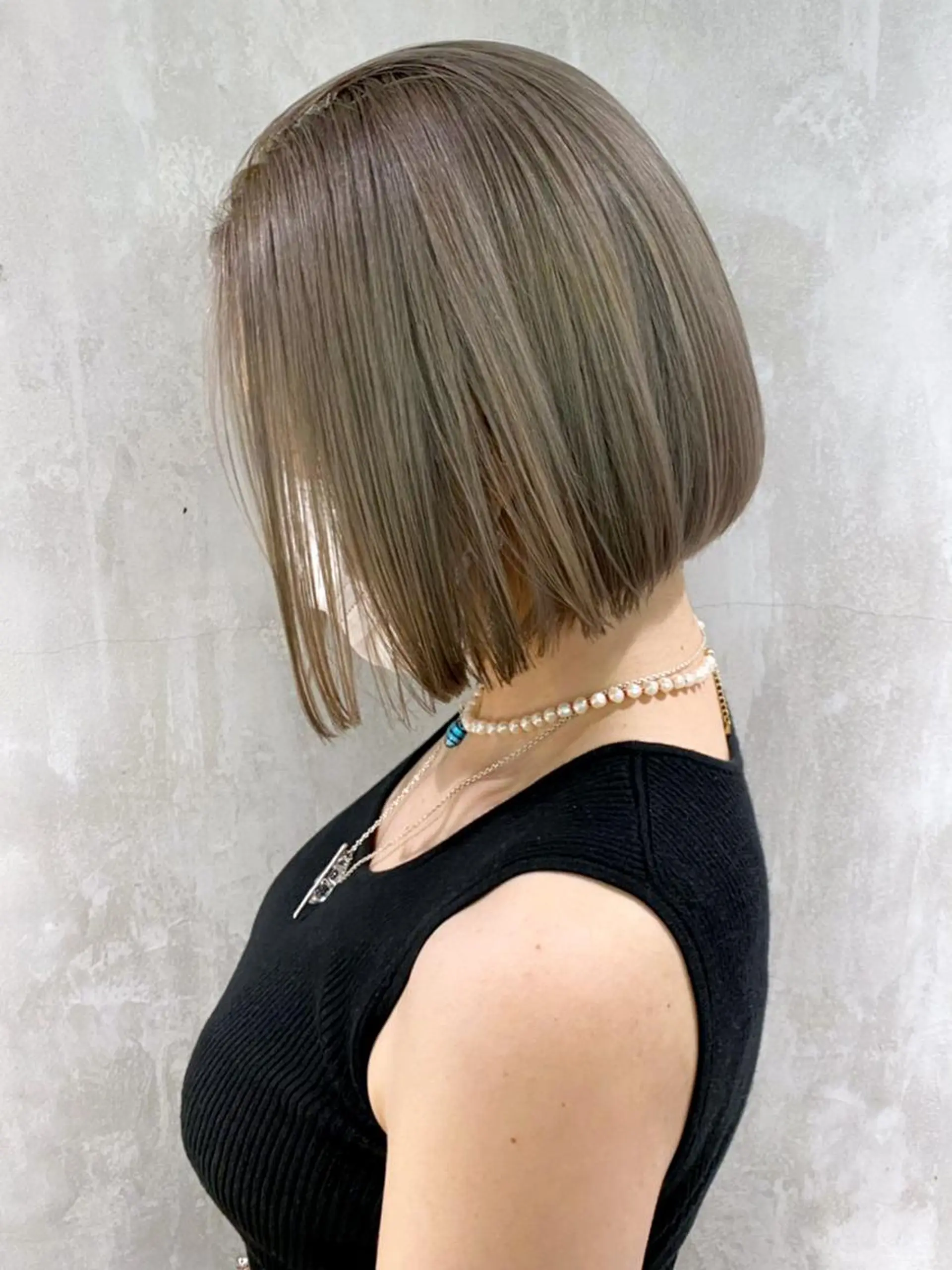 ミディアム カラー ヘアアレンジ ベージュカラー ピンクカラー ピンクベージュ ボブ ITbyALBUM 松戸のヘアスタイル