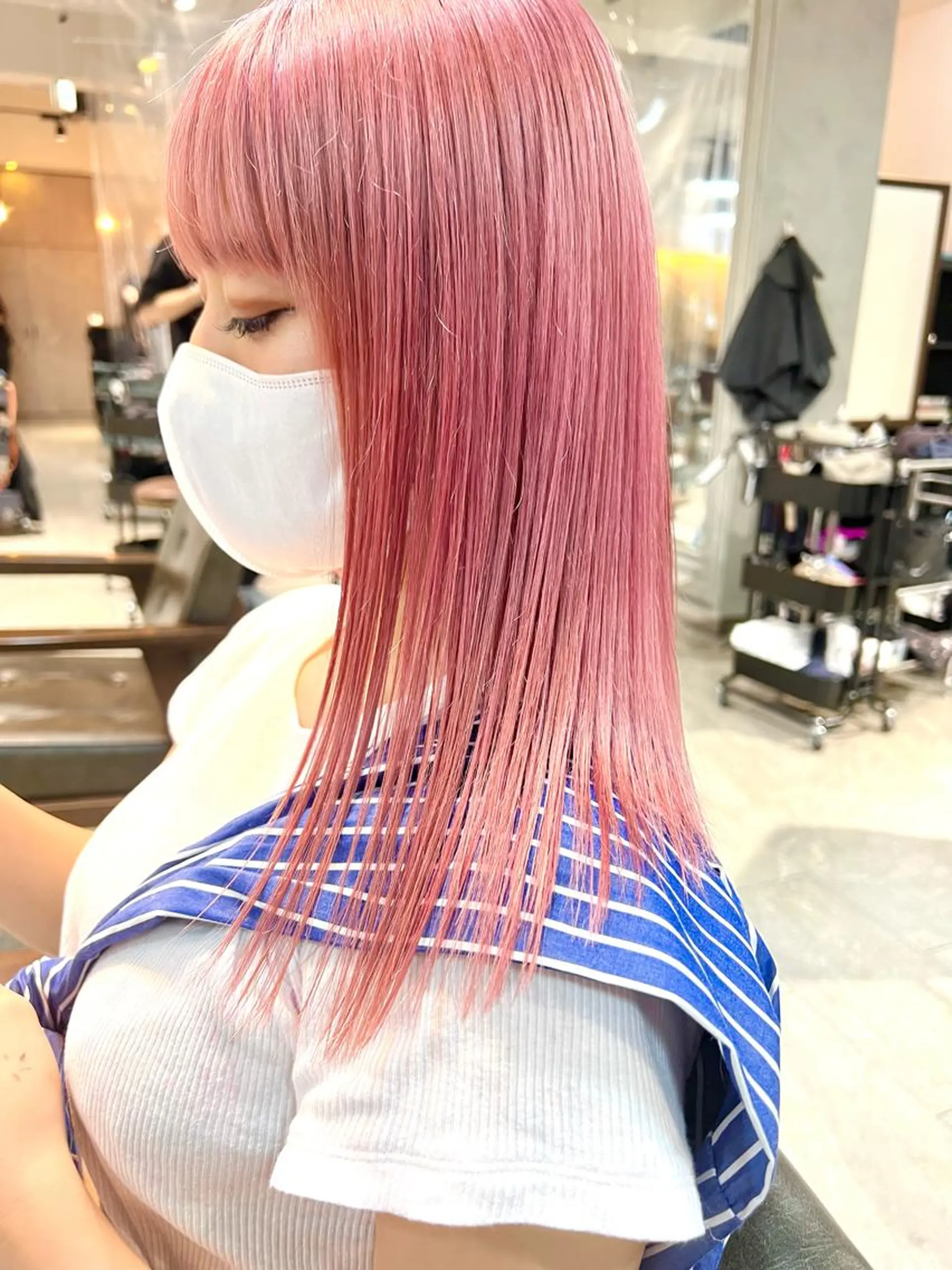 セミロング カラー ヘアアレンジ ヘアカラー トリートメント ヘアセット 🌈インナーカラー ‘ショウマ’🌈のヘアスタイル