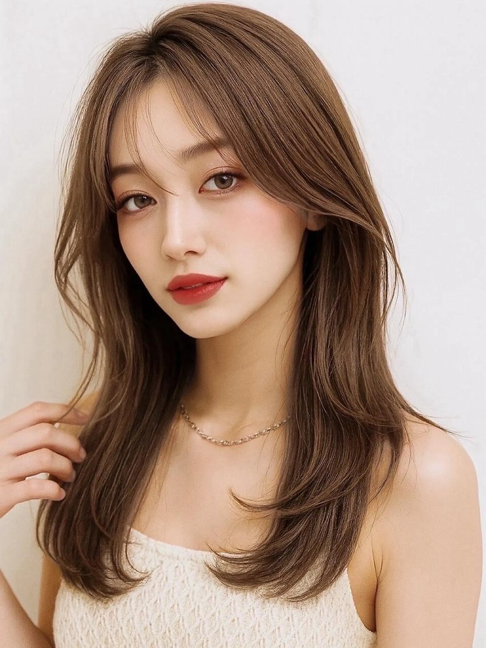ロング カラー 骨格補正似合わせ カット阿部建のヘアスタイル