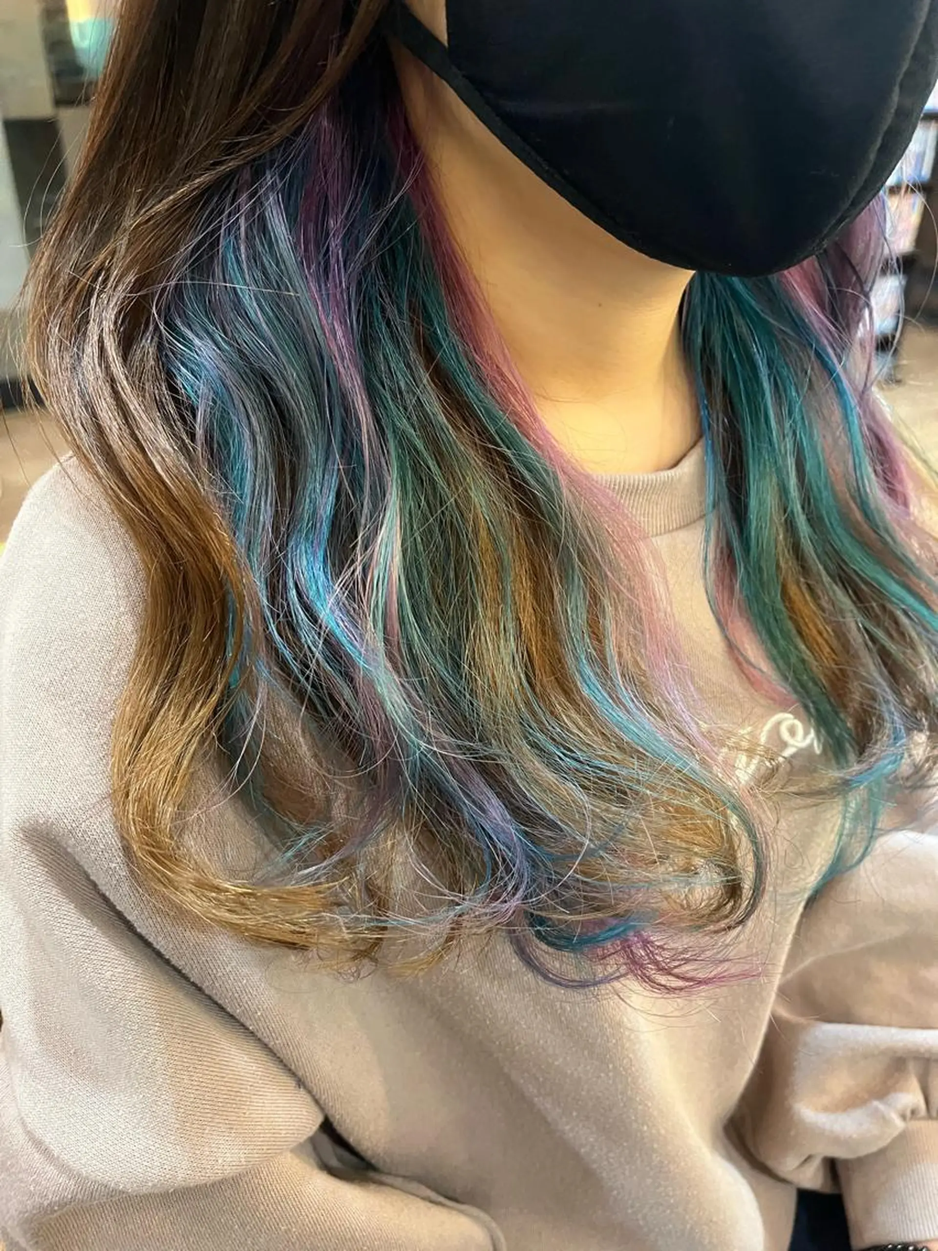 ロング カラー ユニコーンカラー カット ヘアカラー トリートメント 原宿サロン代表 デザインカラー伊藤卓のヘアスタイル